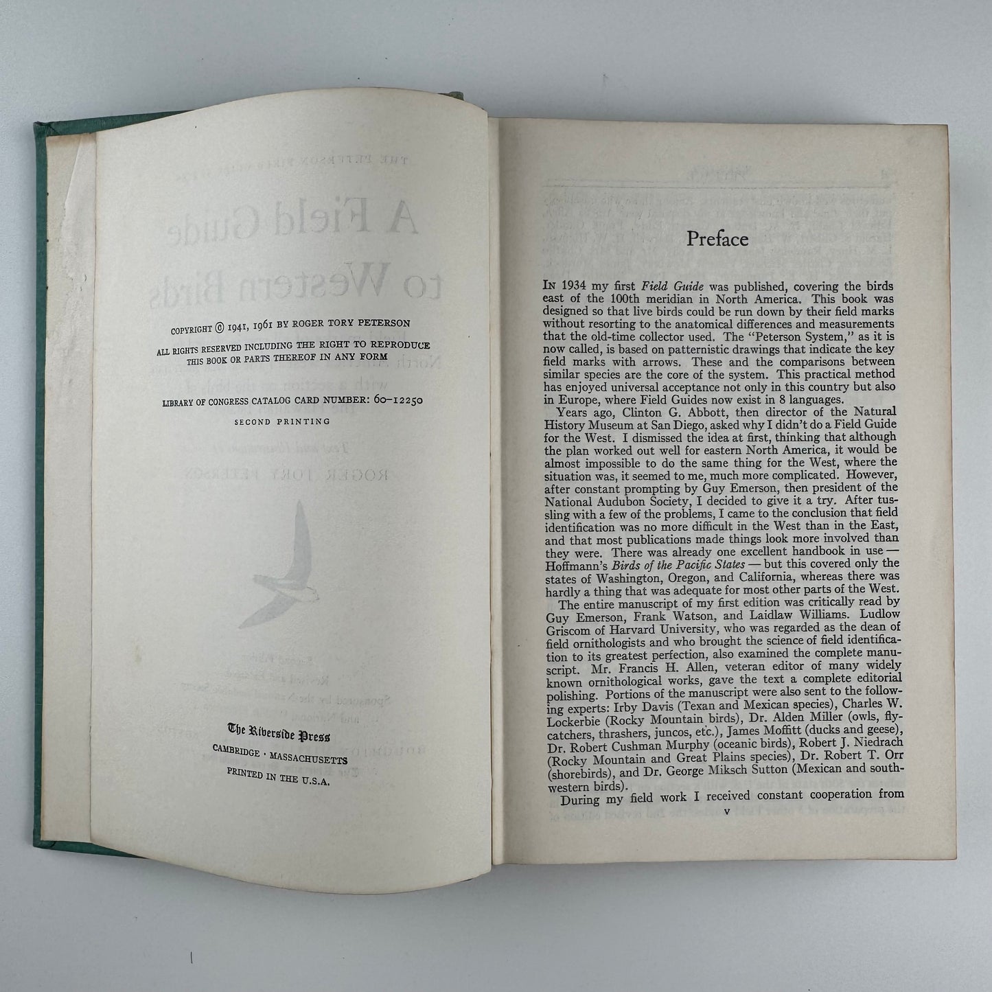Roger Tory Peterson Set, A Field Guide to Western Birds and Field Guide to the Birds