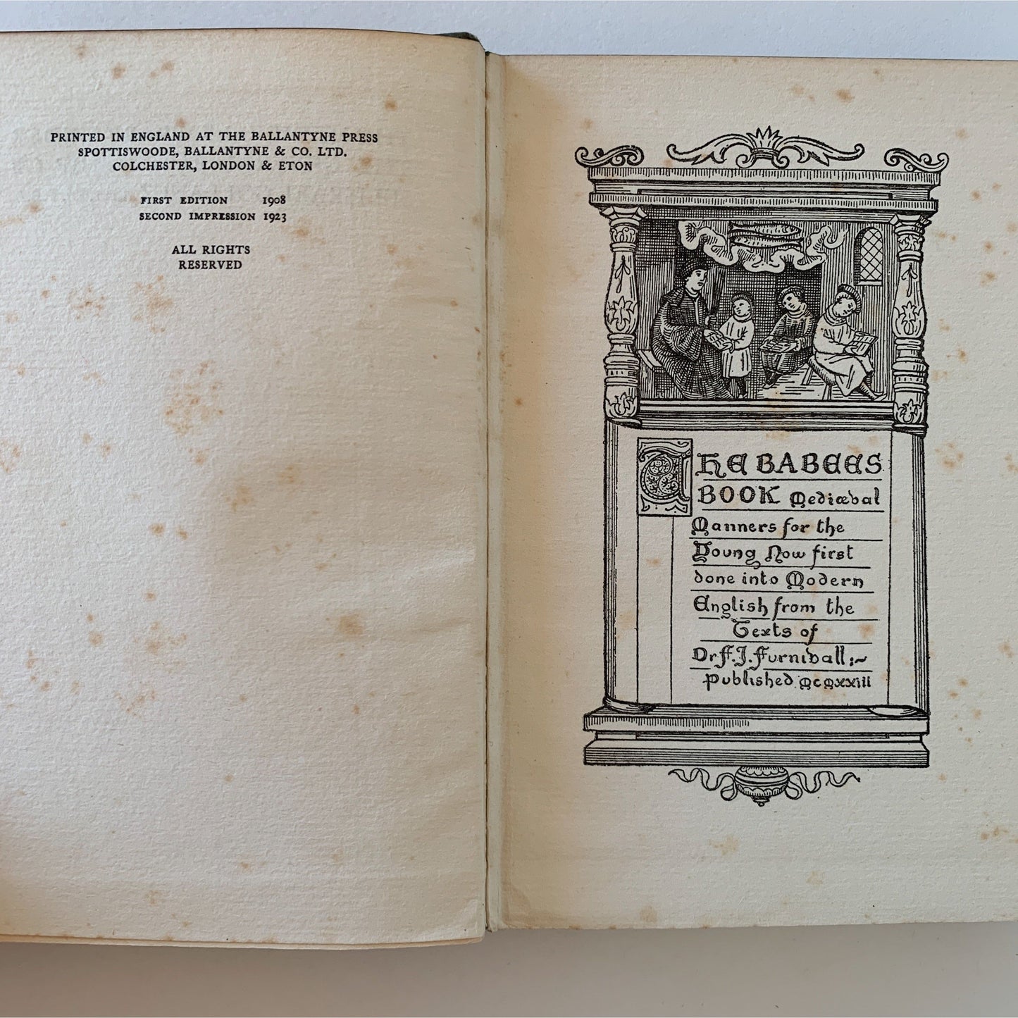 The Babees' Book - Medieval Manners for the Young, Edith Rickert, 1923
