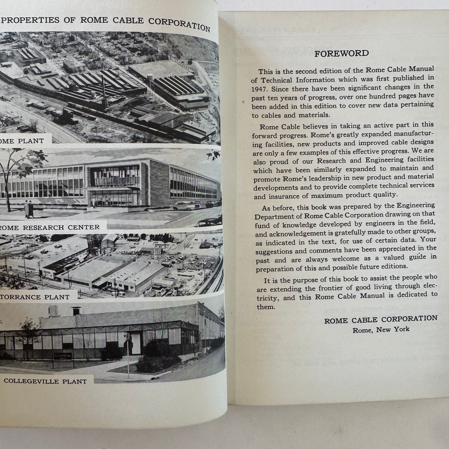 Rome Cable Manual of Technical Information, 2nd Edition, 1957 Illustrated
