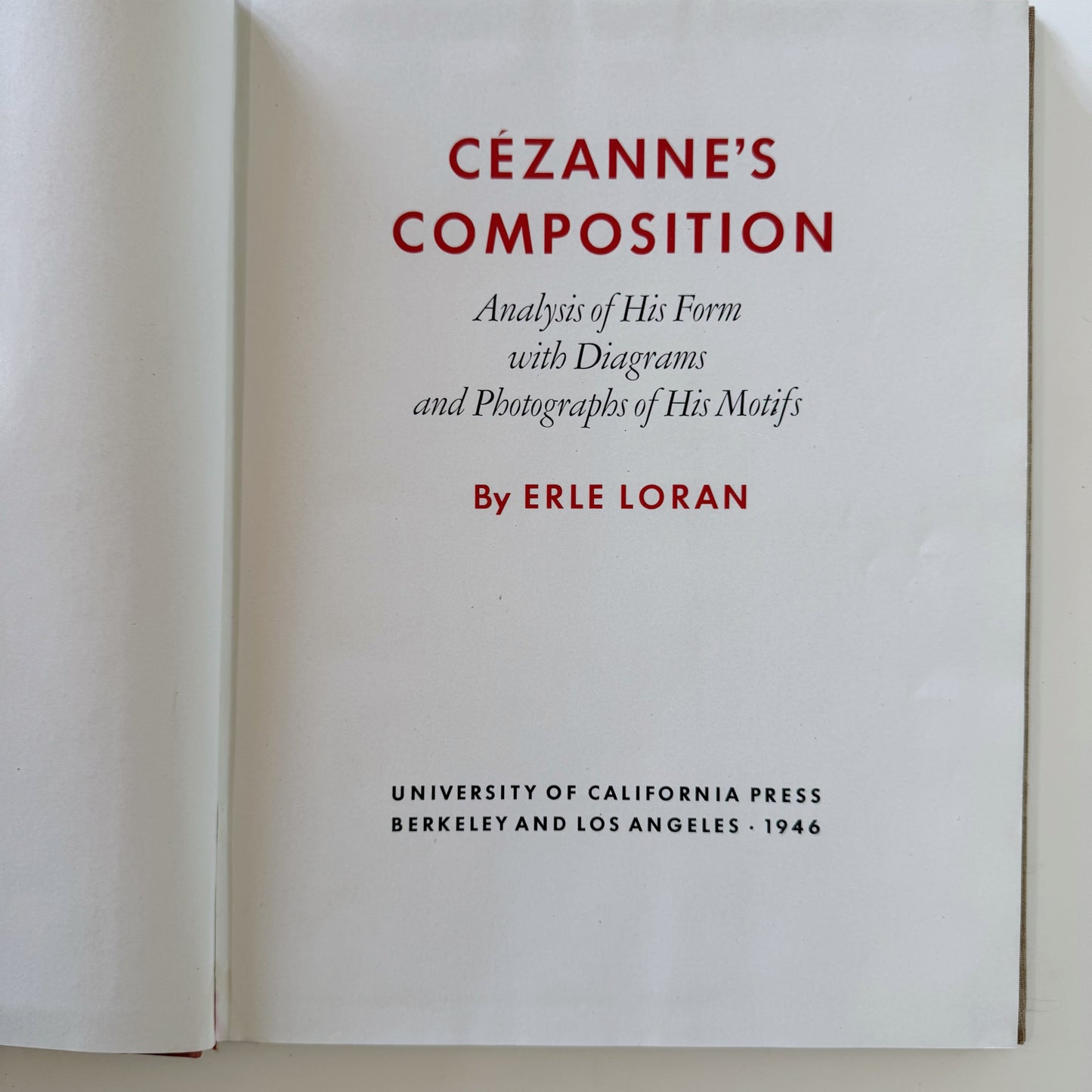 Cezanne's Composition, Erle Loran, 1946 Art Education Hardcover
