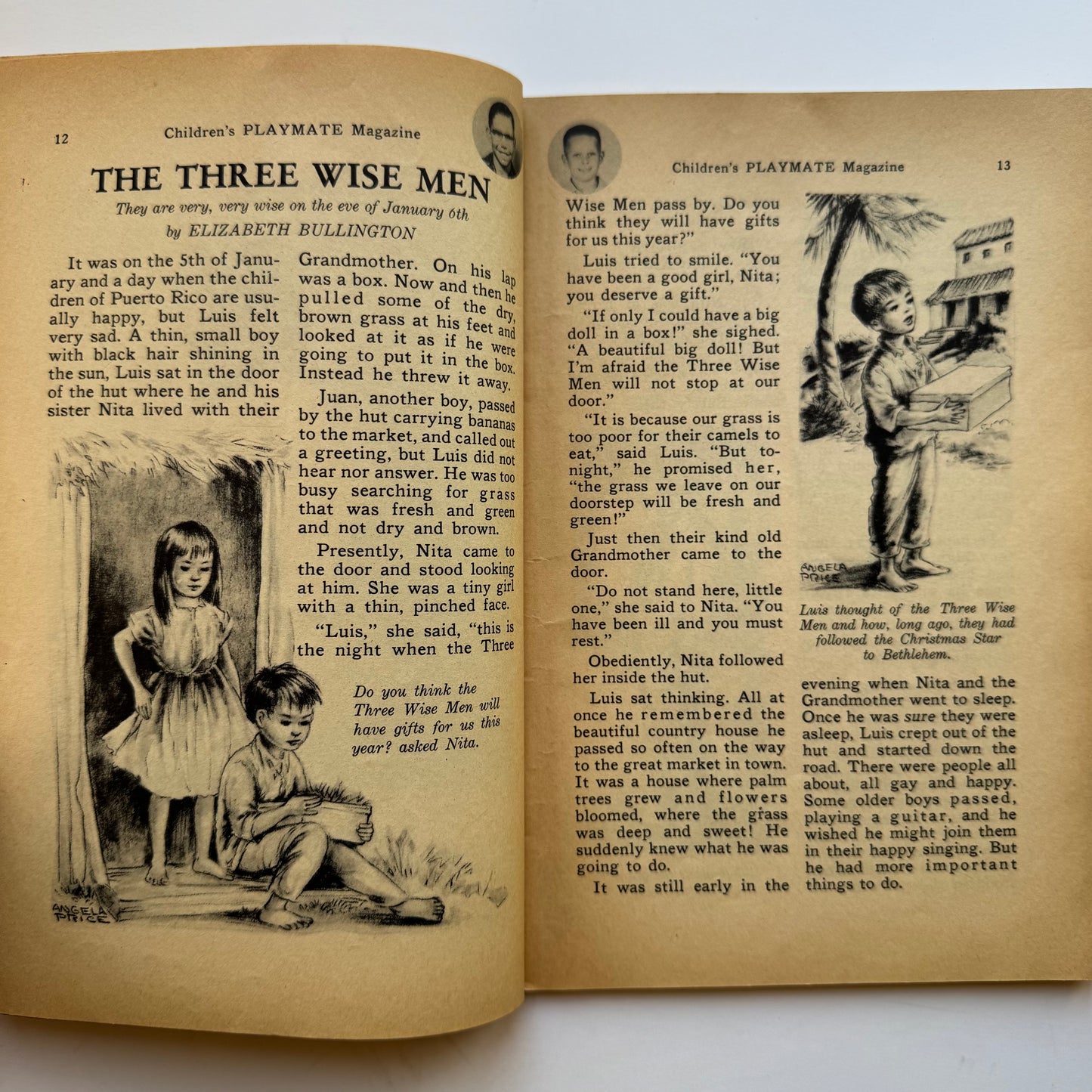 Children's Play Mate Magazine January 1959, Activities and Stories