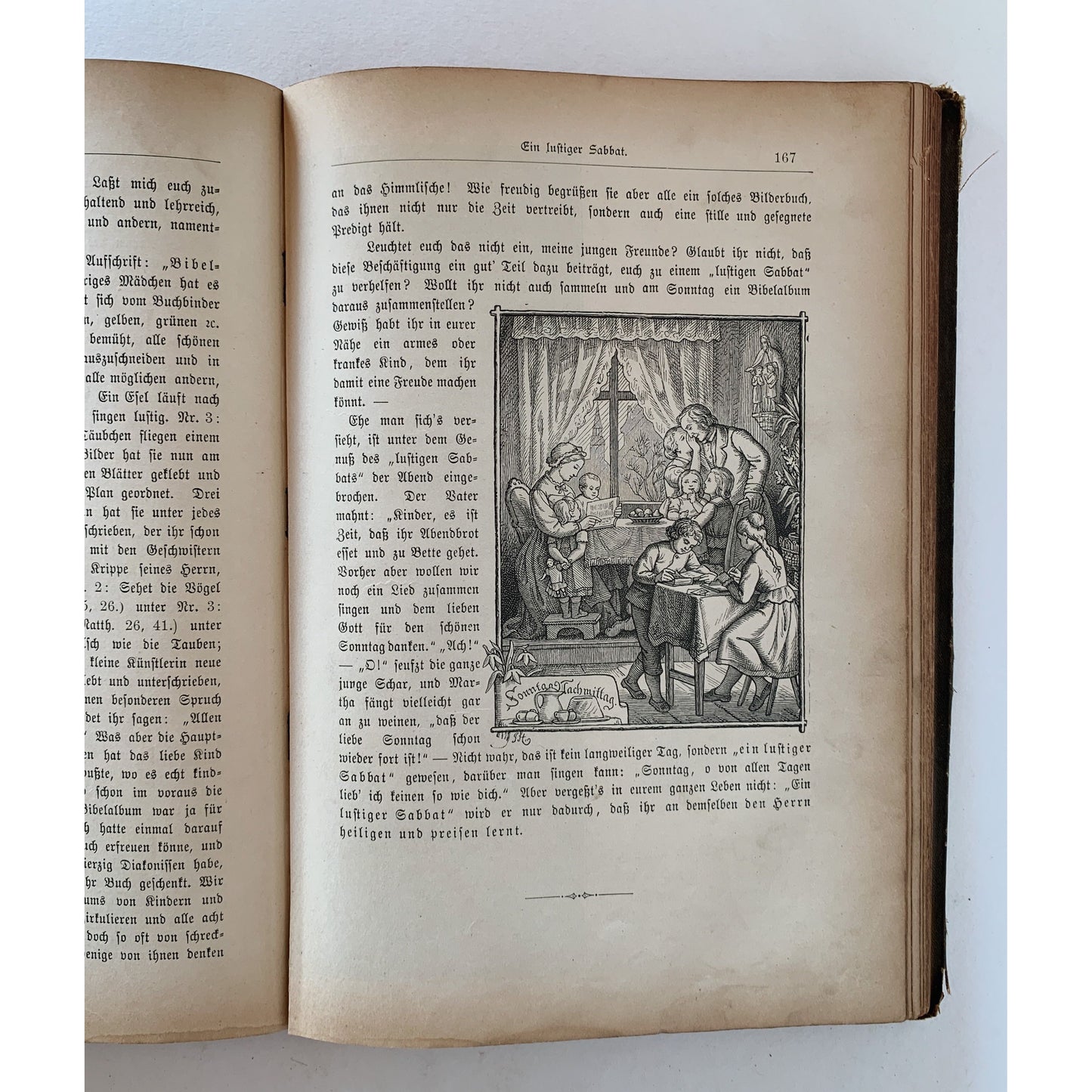 Antique 1887 Illustrated Children's Stories in german, Sonntagsgruß für die deutschen Tugenden