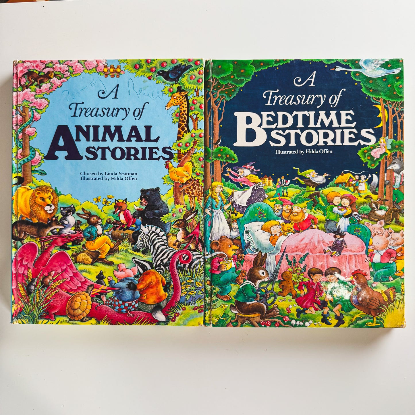 A Treasury Book of Animal Stories and Bedtime Stories, 1981-2 Hardcover Set of 2