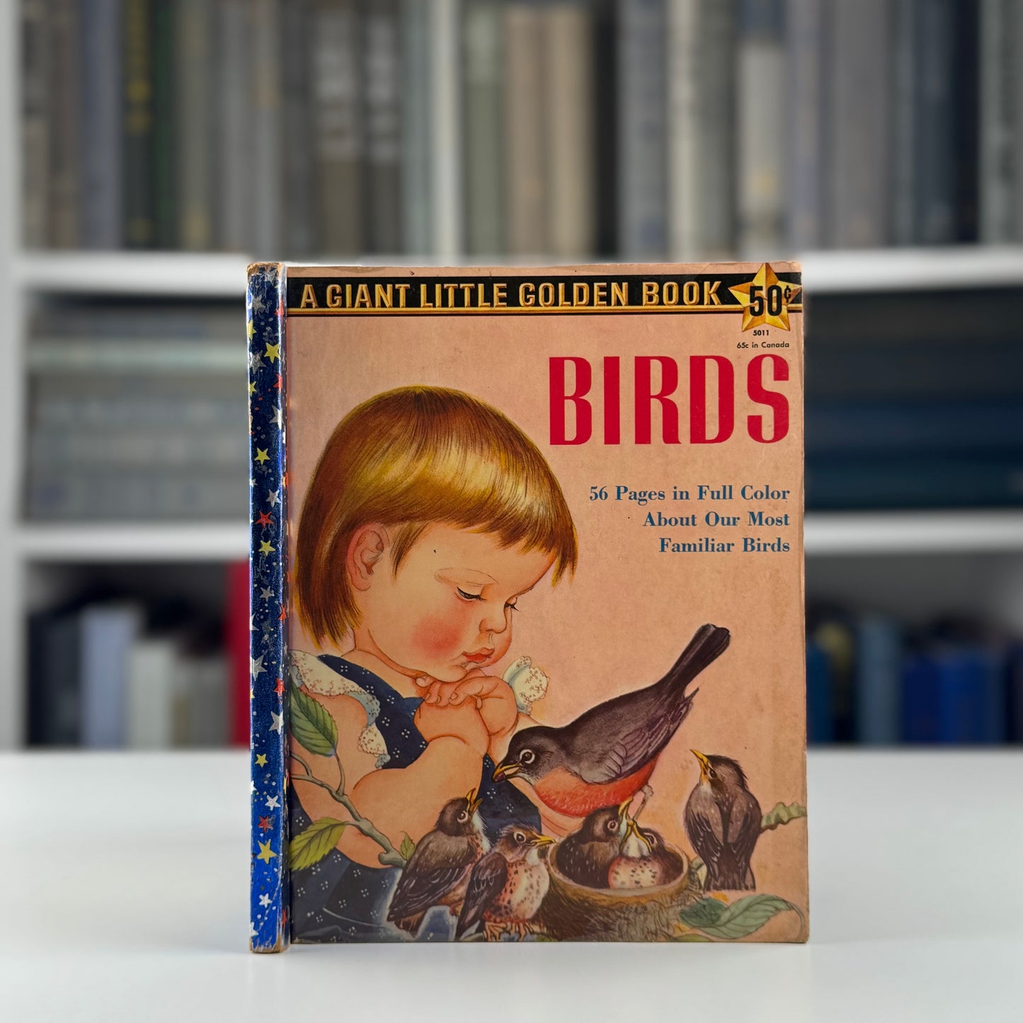 Birds, A Giant Little Golden Book: 56 Full Color Bird Illustrations, 1958 First Edition "A" Hardcover Nature Study