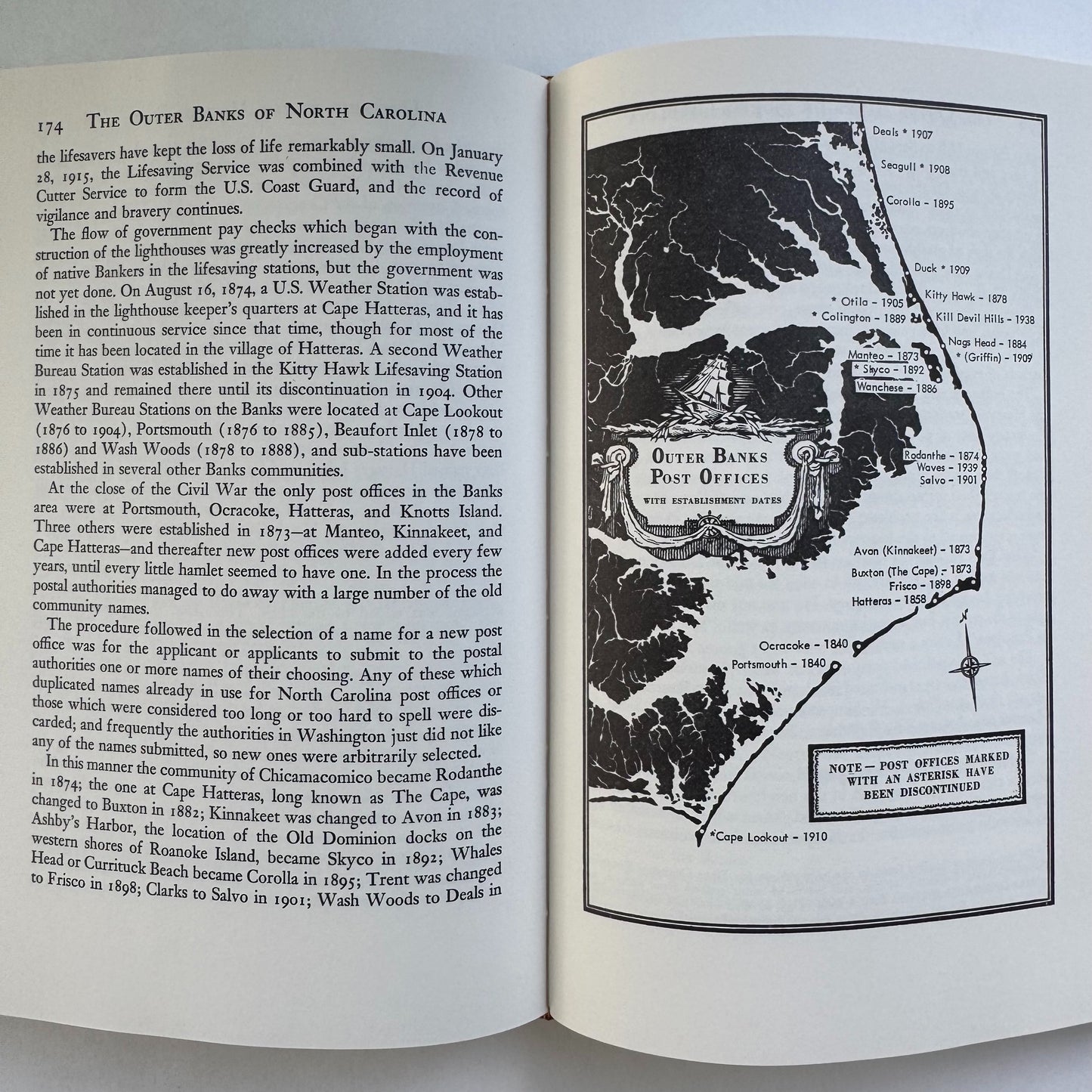 The Outer Banks of North Carolina, David Stick, 1958, SIGNED Hardcover