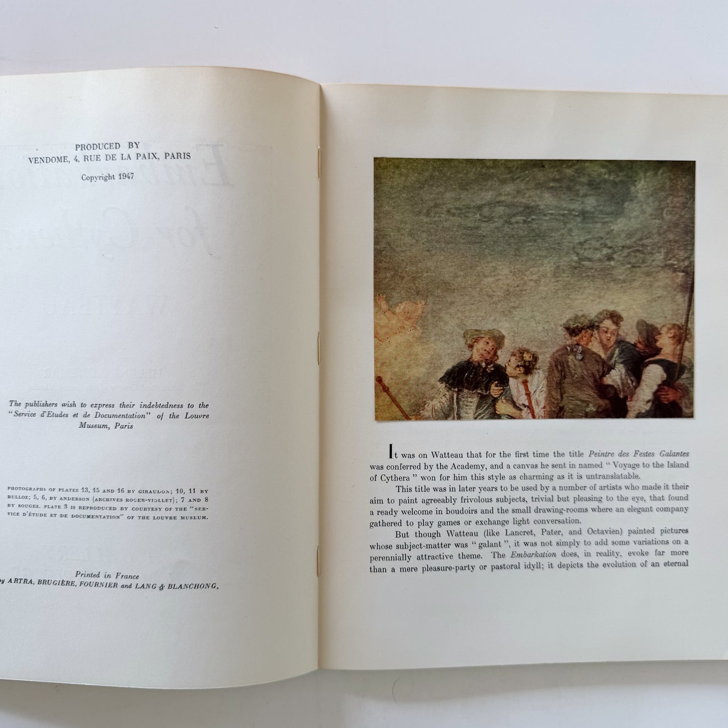 Embarkation for Cythera, Gallery of Masterpieces Book, 1947