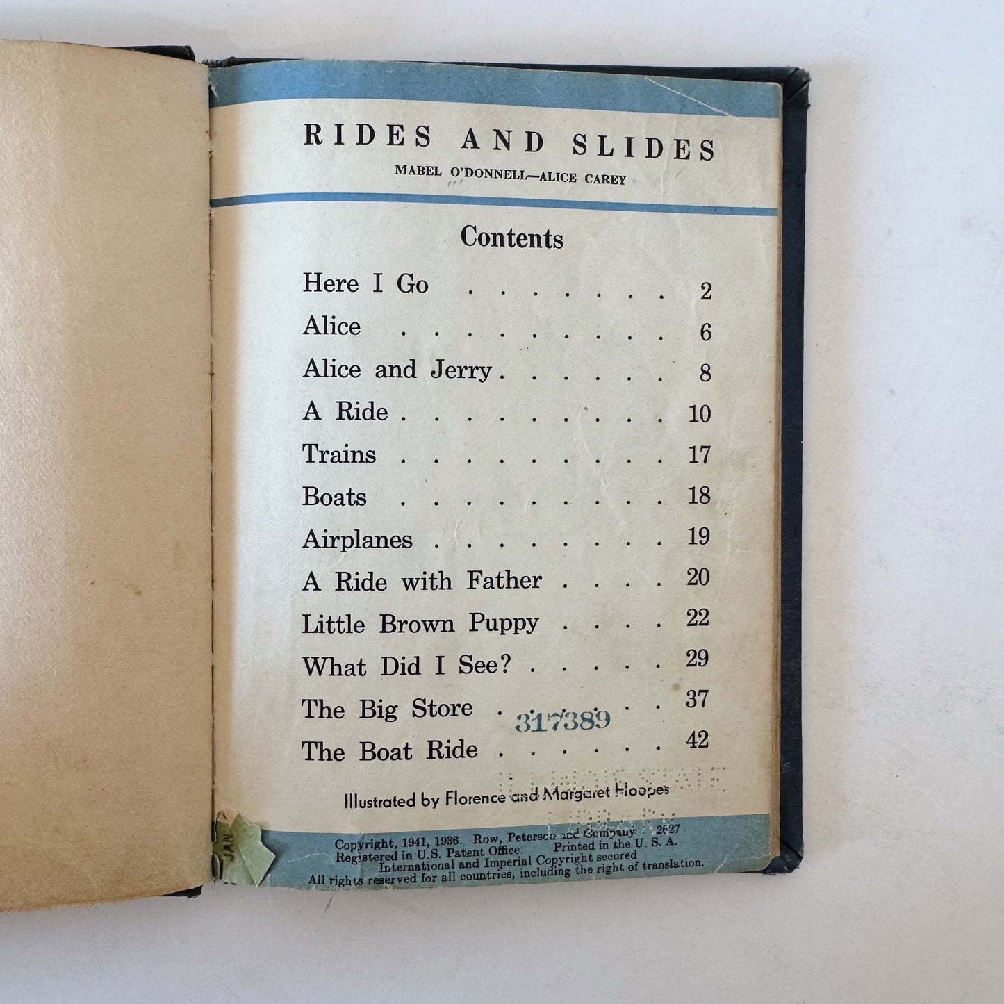 Rides and Slides, The Alice and Jerry Books, 1941 Elementary School Primer