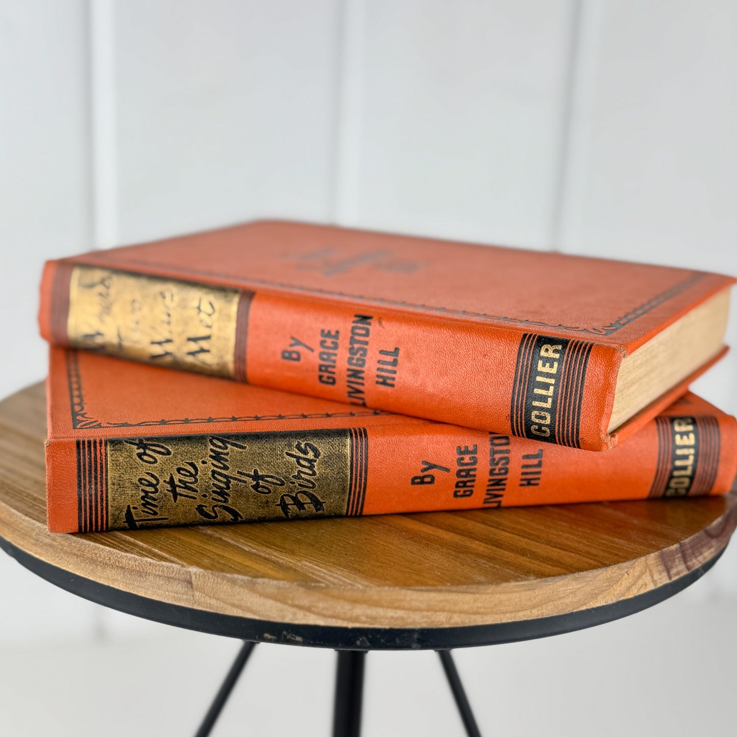 Grace Livingston Hill Book Bundle, Set of 2 Hardcover P.F. Collier Orange Editions