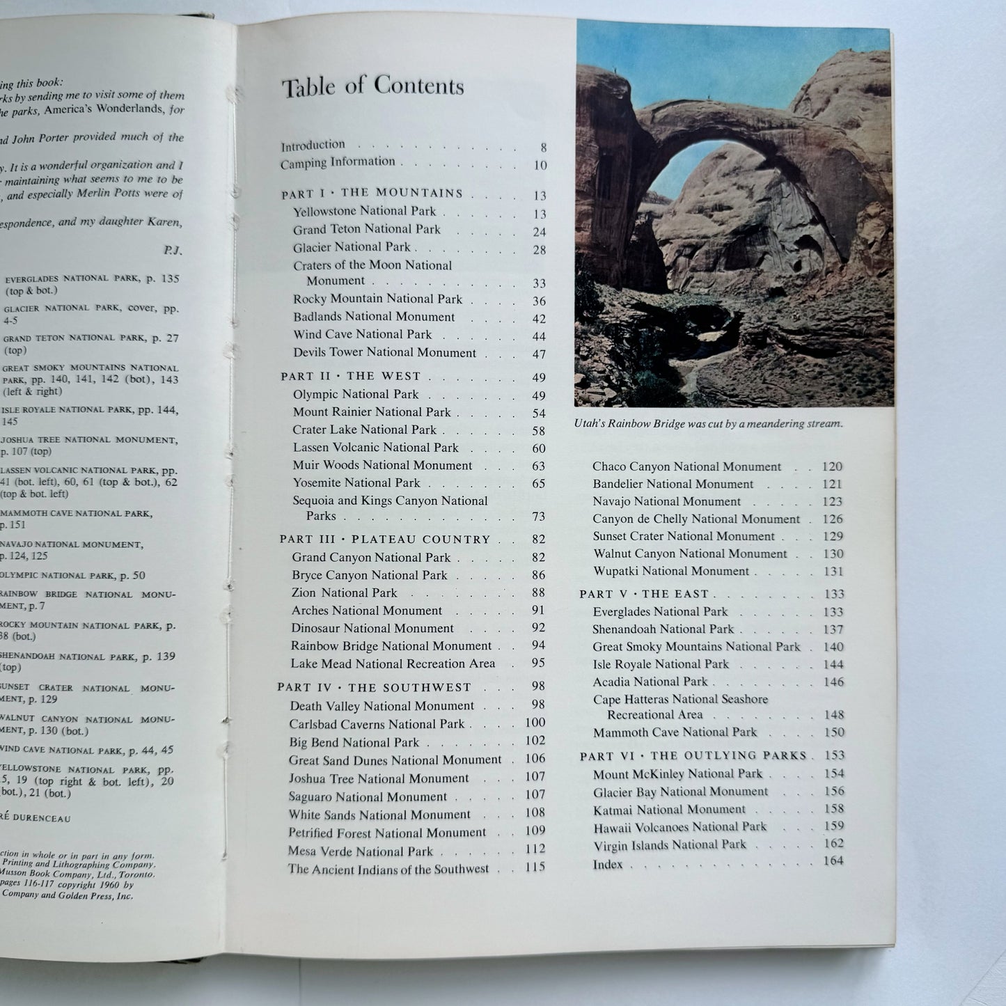 National Parks: A Guide to the National Parks and Monuments of the US, 1964 Illustrated Hardcover