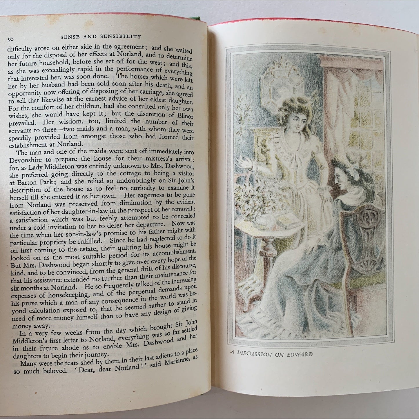 Sense and Sensibility, Jane Austen, 1949 British Edition, Illustrated