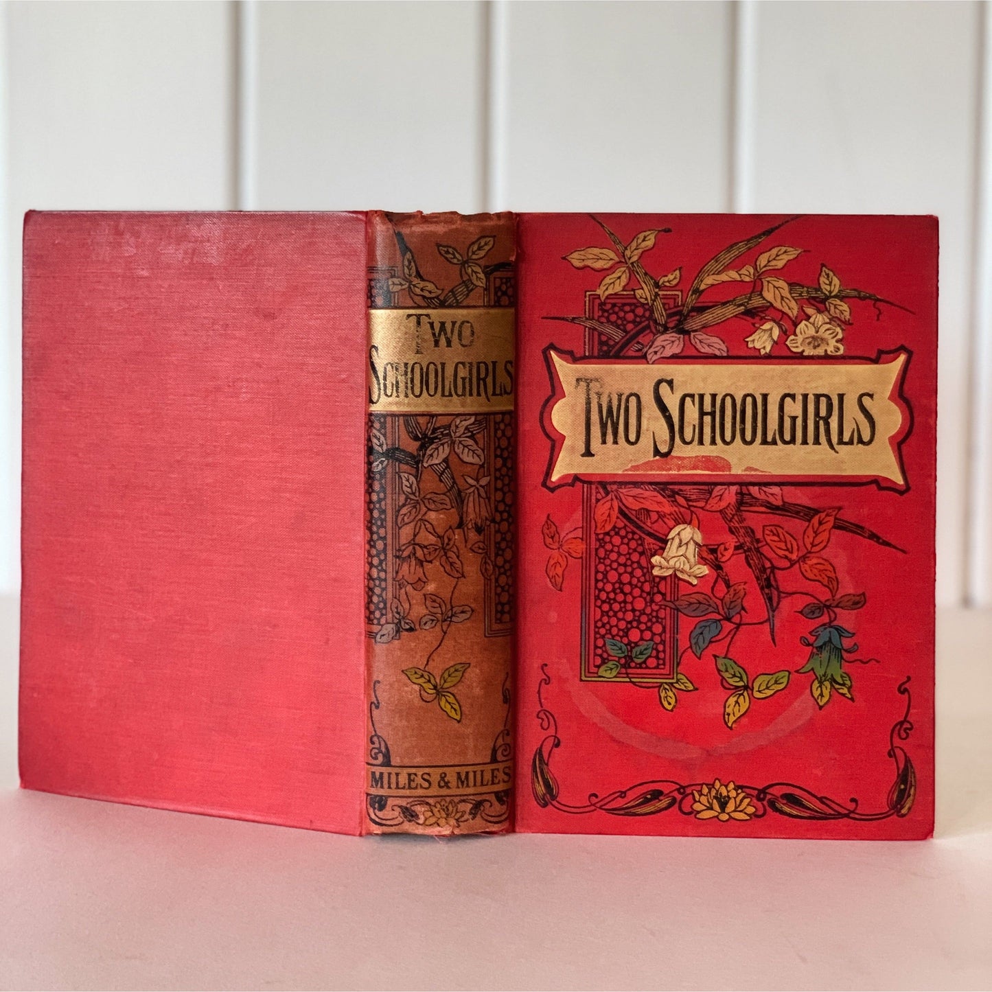 The Two School Girls and Other Tales, Red Antique Hardcover, 1899