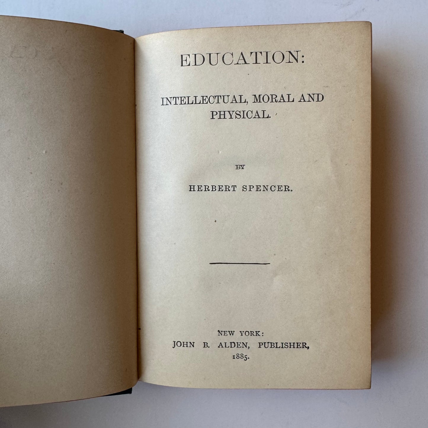 Spencer on Education, 1885 Ornate Hardcover