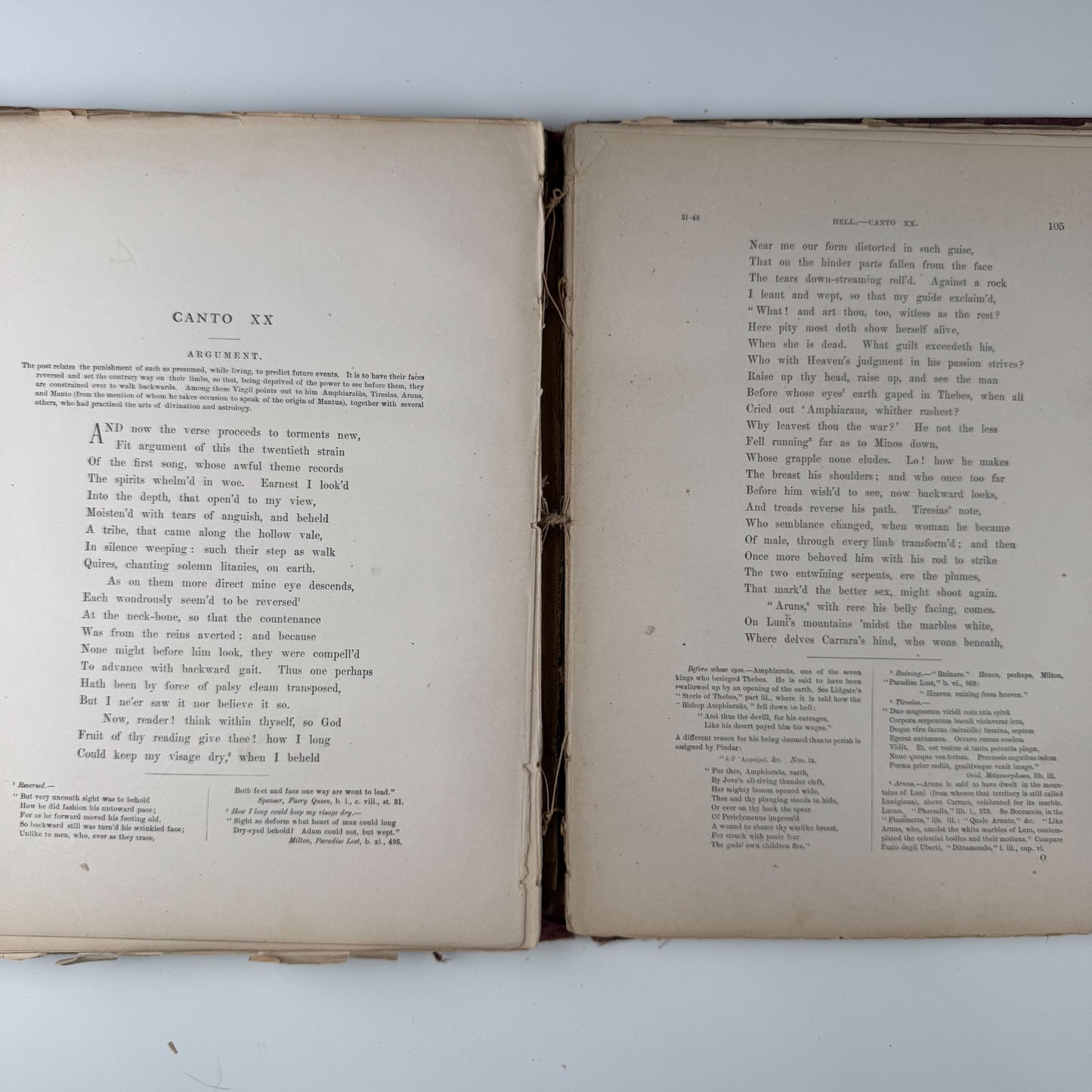 Dante's Inferno, 1892 Illustrated Oversized Hardcover, Gustave Dore, Translated by Cary