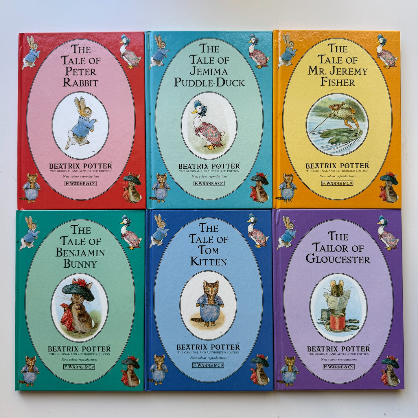 Beatrix Potter Book Set, Peter Rabbit, 1990s Set of 6