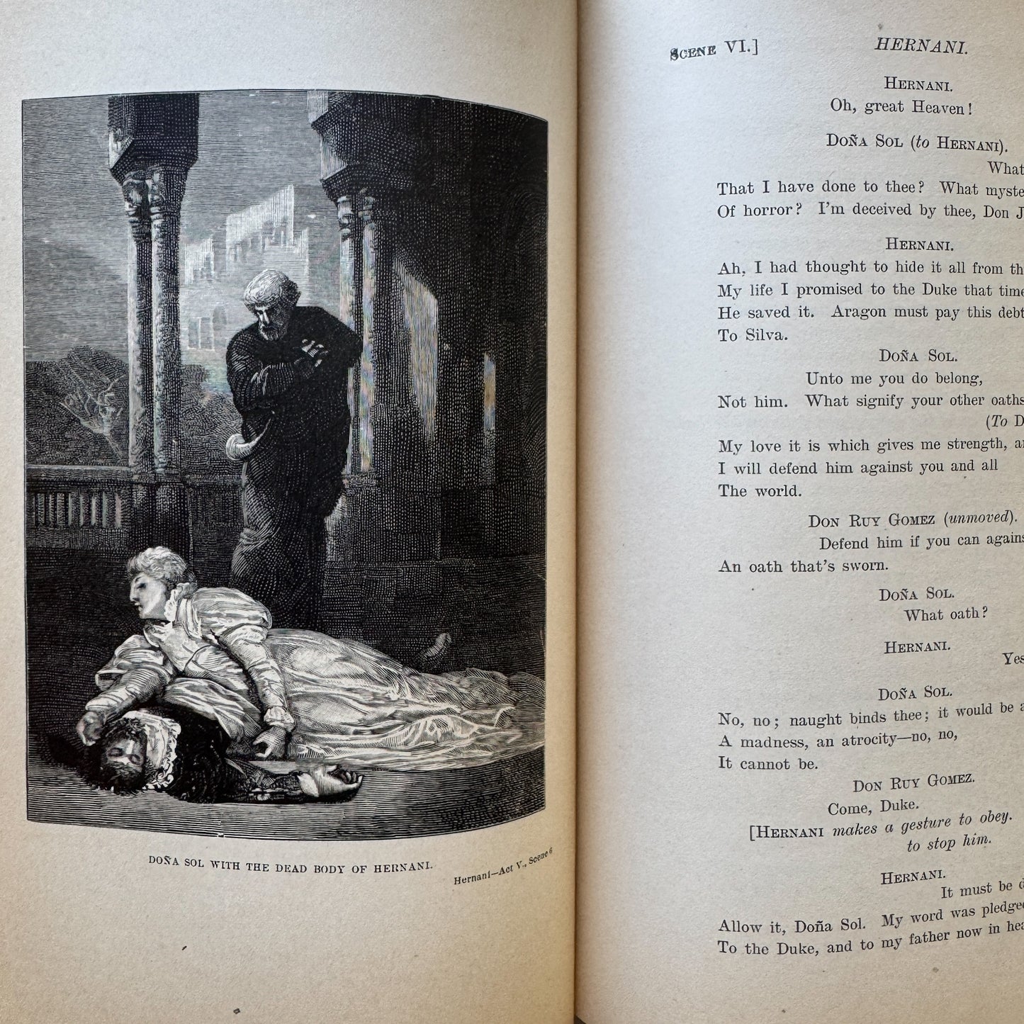The Works of Victor Hugo, Illustrated, Partial Set, Antique Collier Brown Oversized Hardcovers