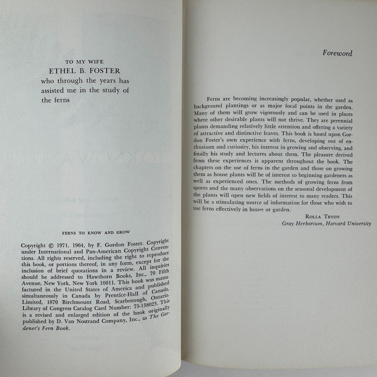 Ferns to Know and Grow, 1971, Illustrated Nature Book