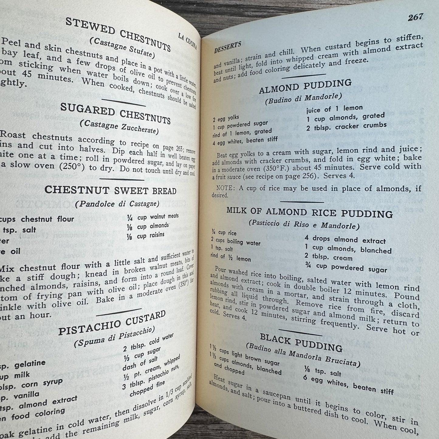 La Cucina, The Complete Italian Cookbook, Rose L. Sorce, 1953