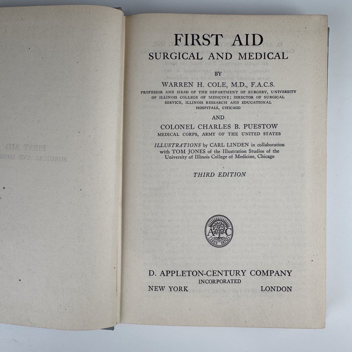 First Aid Surgical and Medical, 1945 Illustrated Hardcover