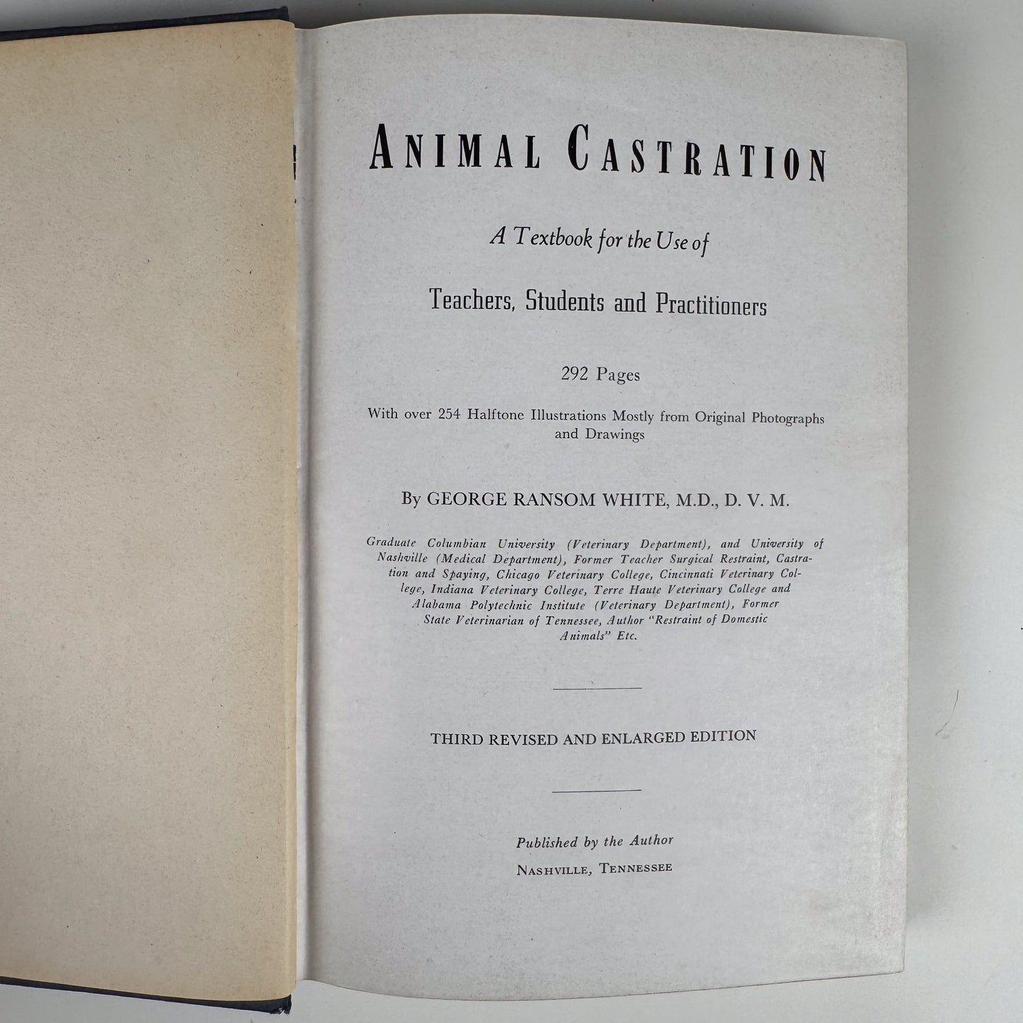 Animal Castration, 1947 Agricultural Textbook, Illustrated
