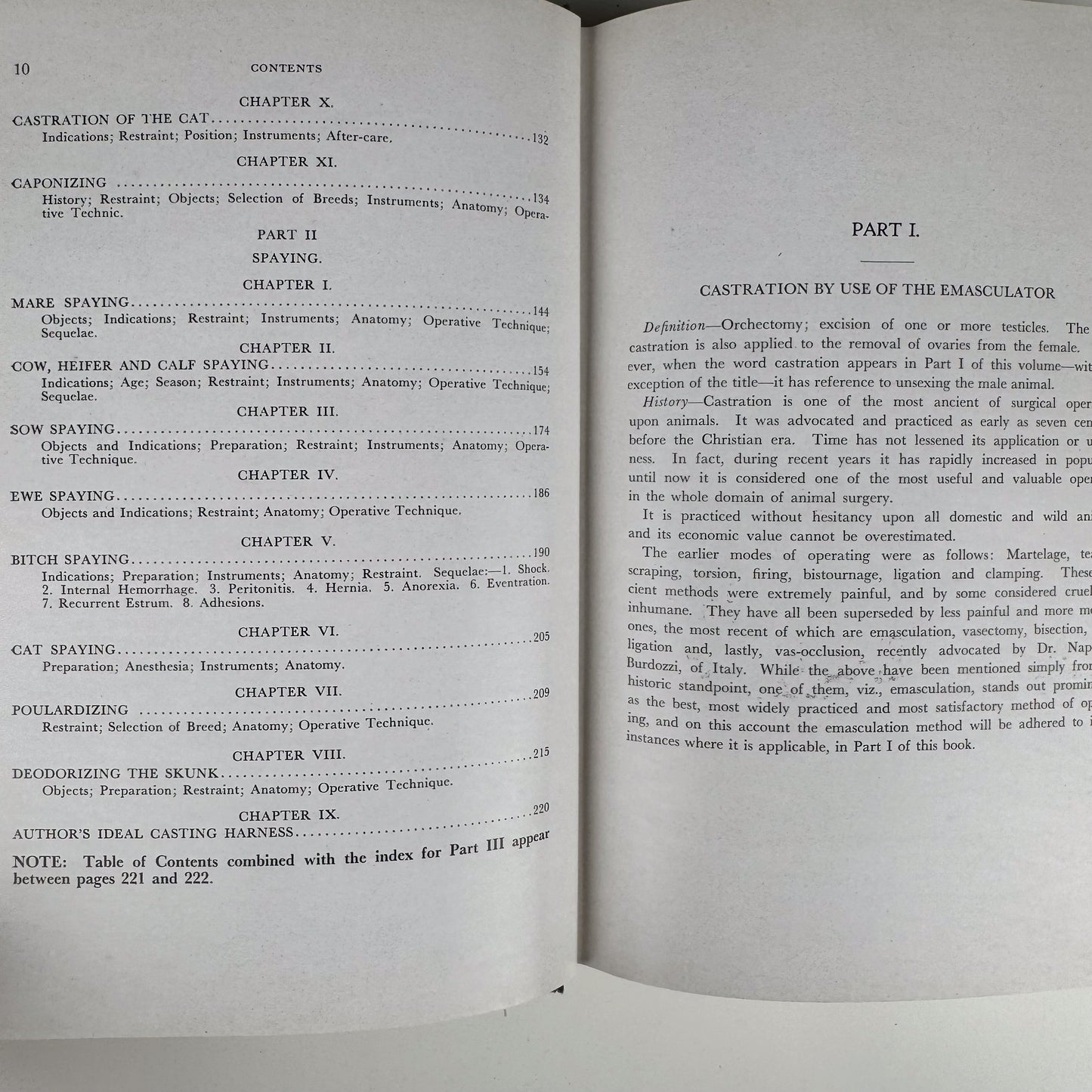 Animal Castration, 1947 Agricultural Textbook, Illustrated