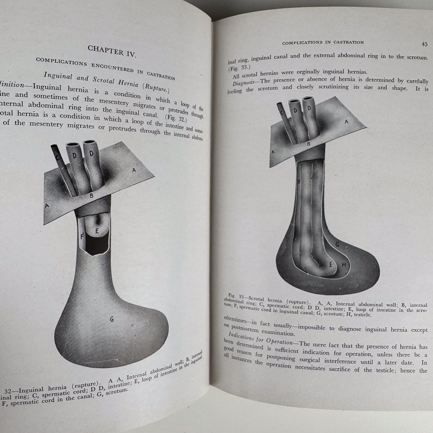 Animal Castration, 1947 Agricultural Textbook, Illustrated