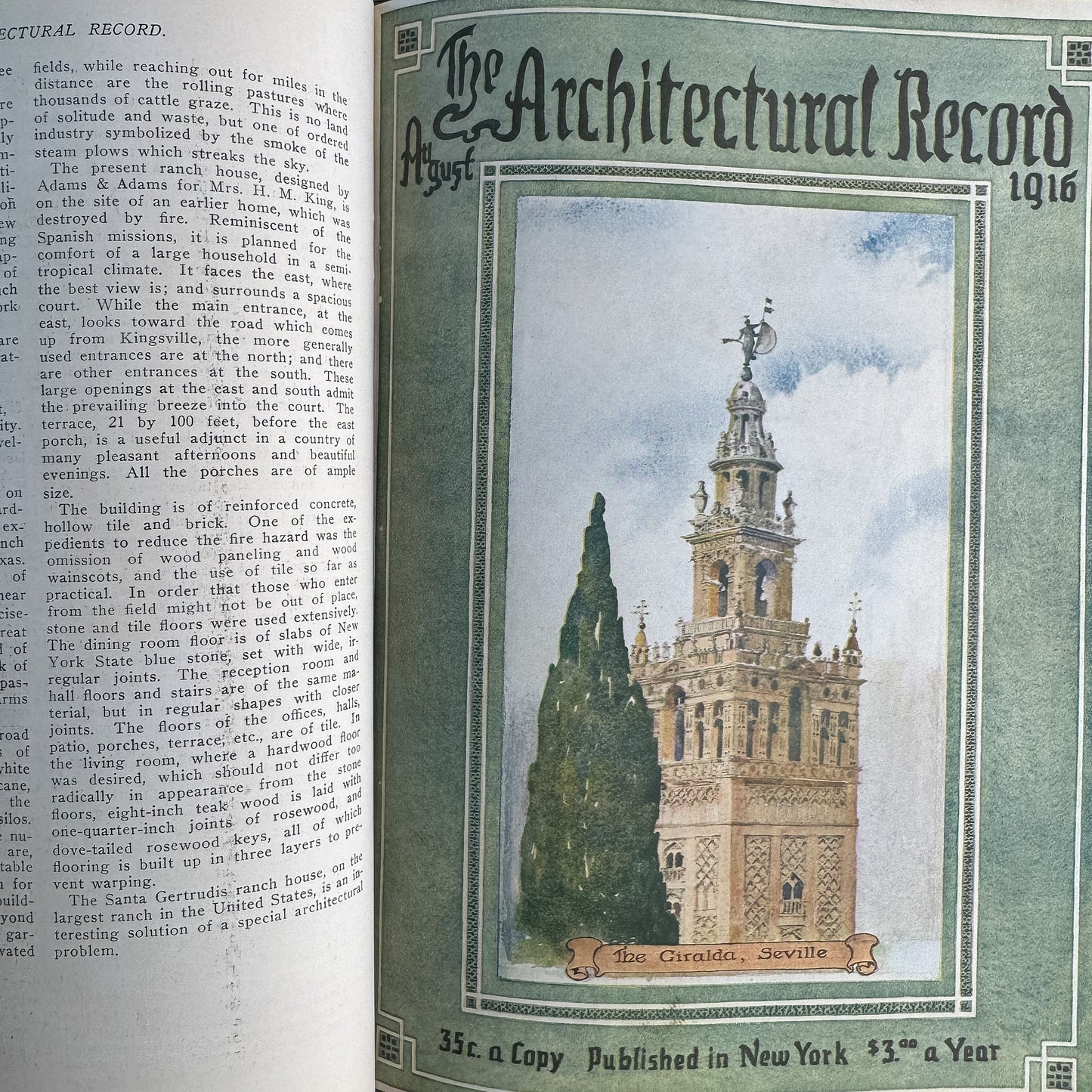 The Architectural Record, July–December 1916, Volume XL