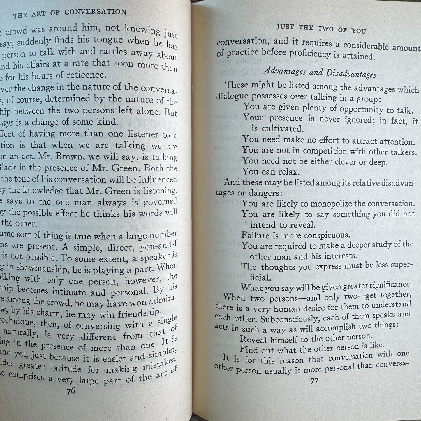 The Art of Conversation, Milton Wright, 1936, Fourteenth Printing