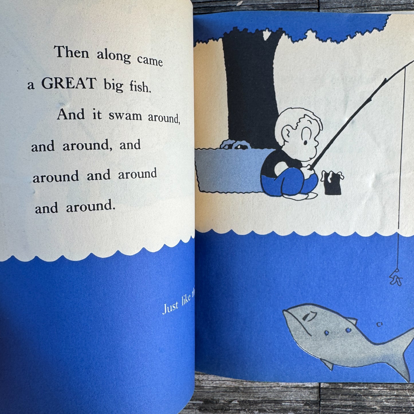 Set of 2 Vintage See-Saw Books by Crockett Johnson: Mickey’s Magnet & The Little Fish That Got Away