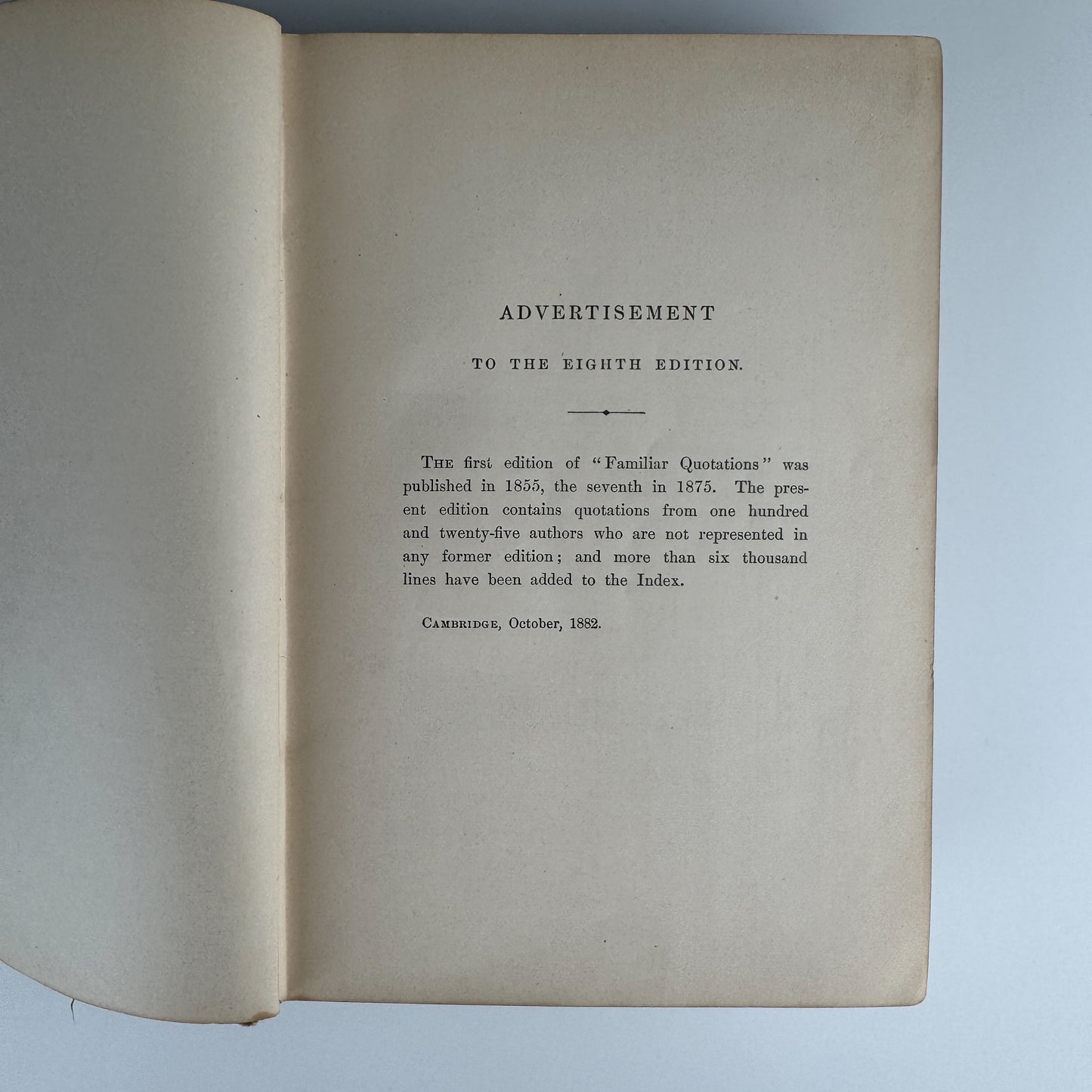 Bartlett's Familiar Quotations, 1882