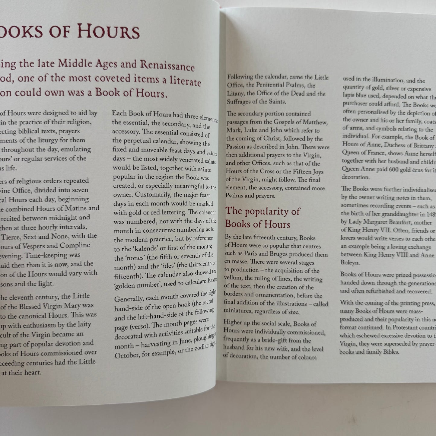 Tudor Book of Days, Tudor Times, 2017 Day Calendar Unussed
