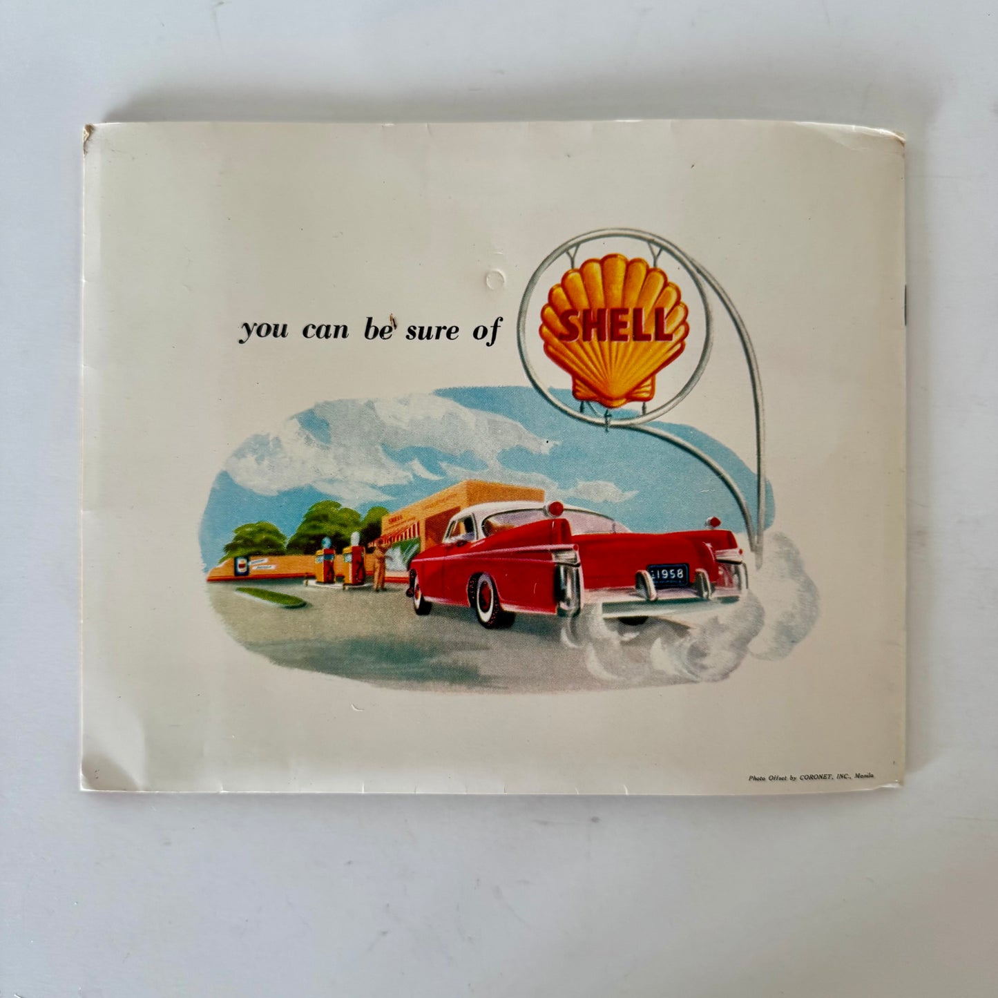Vintage Road Map of the Philippines, Shell Company, Booklet in Envelope, 1957