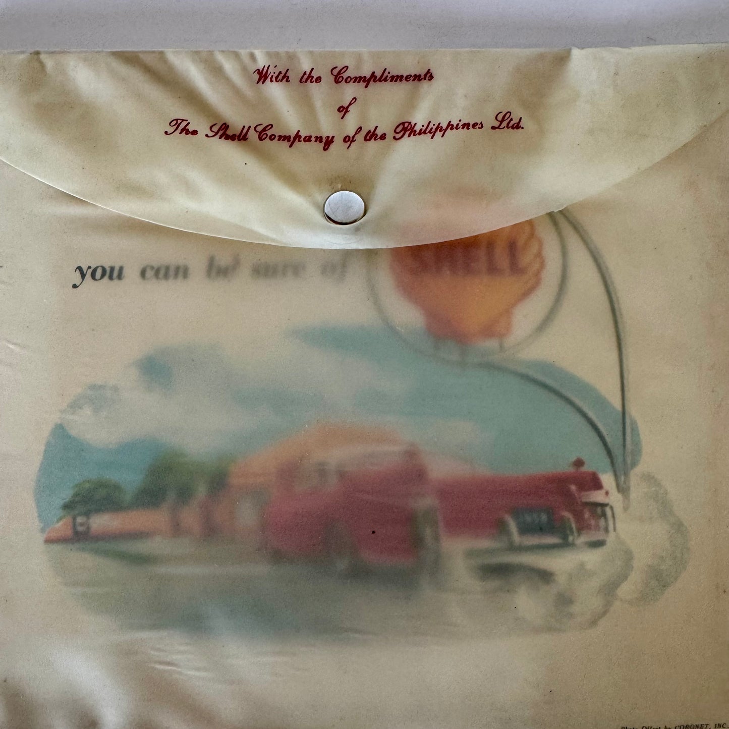 Vintage Road Map of the Philippines, Shell Company, Booklet in Envelope, 1957