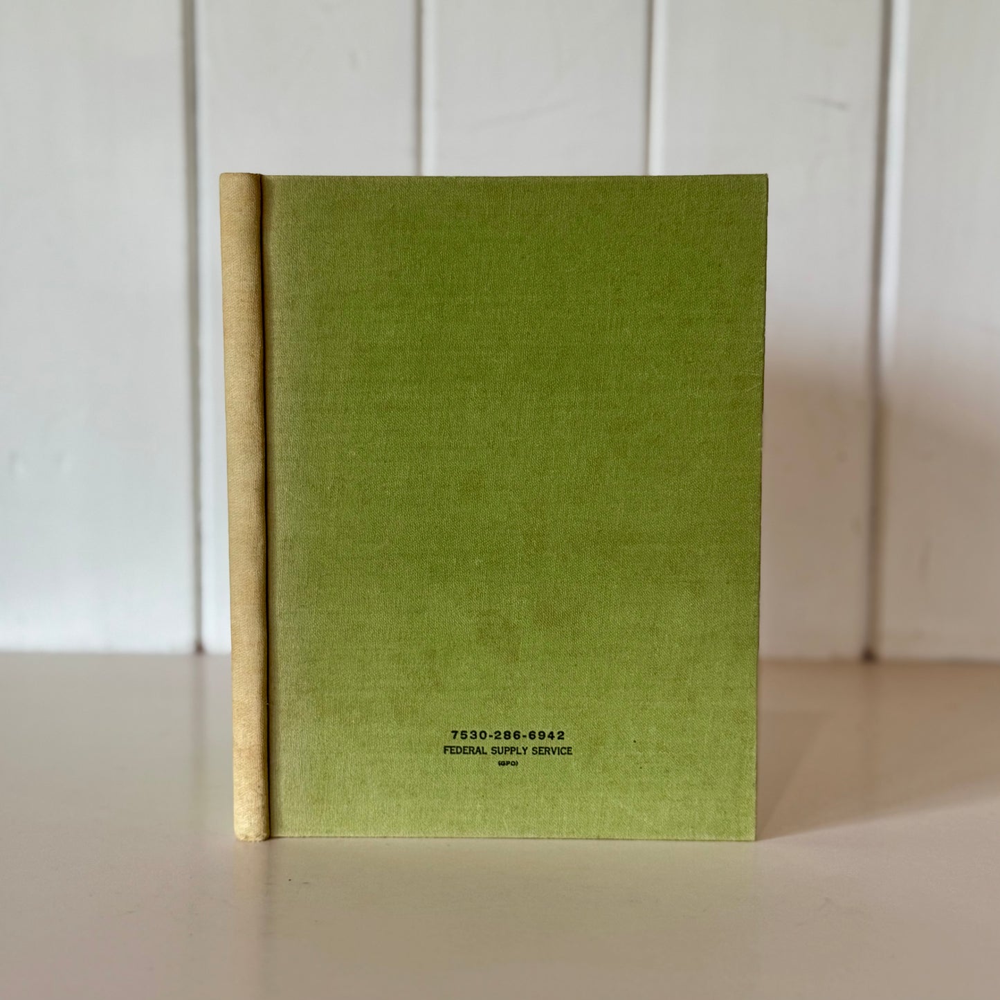 Vintage Federal Supply Service Record Book, 9.75 x 7.5 Inches, Alphabetical Index