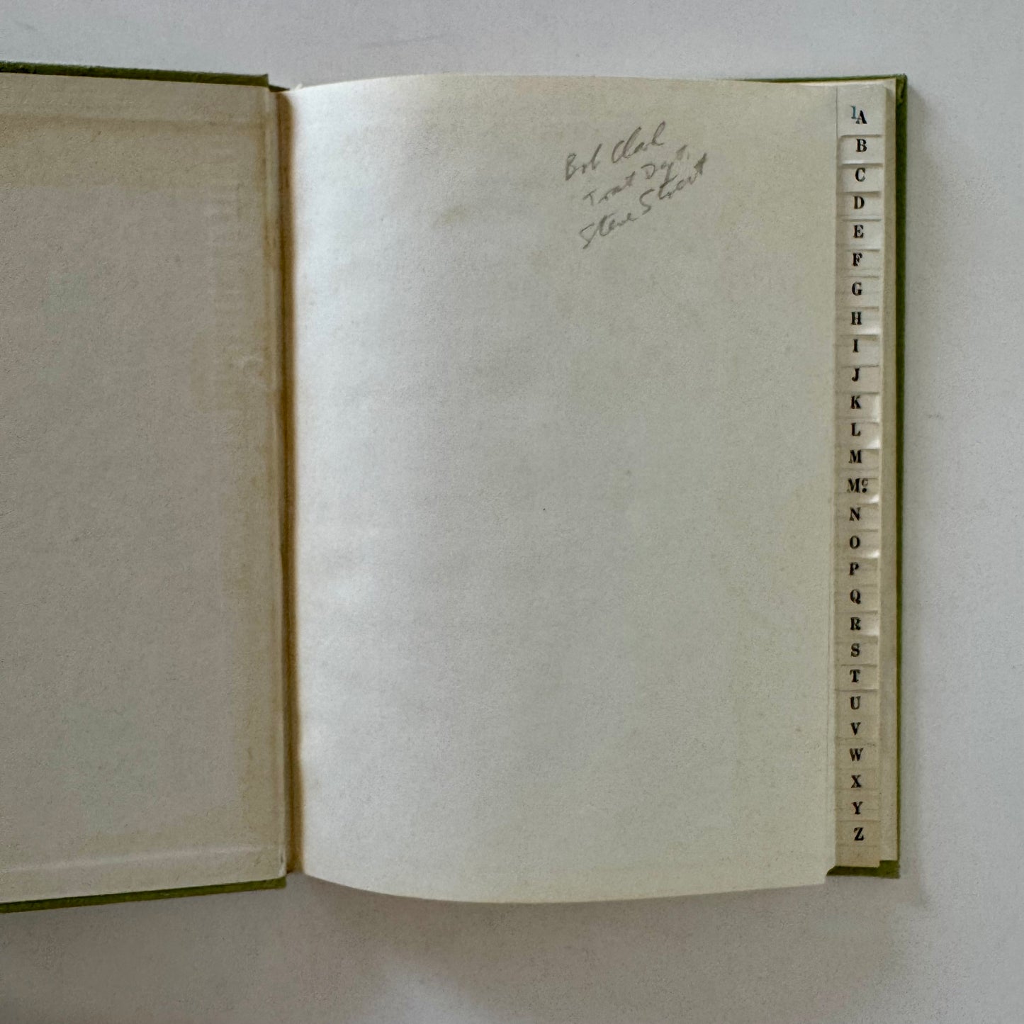 Vintage Federal Supply Service Record Book, 9.75 x 7.5 Inches, Alphabetical Index