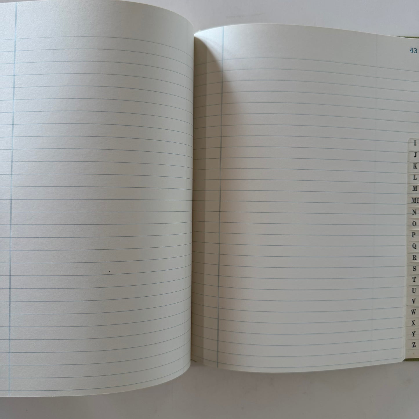 Vintage Federal Supply Service Record Book, 9.75 x 7.5 Inches, Alphabetical Index