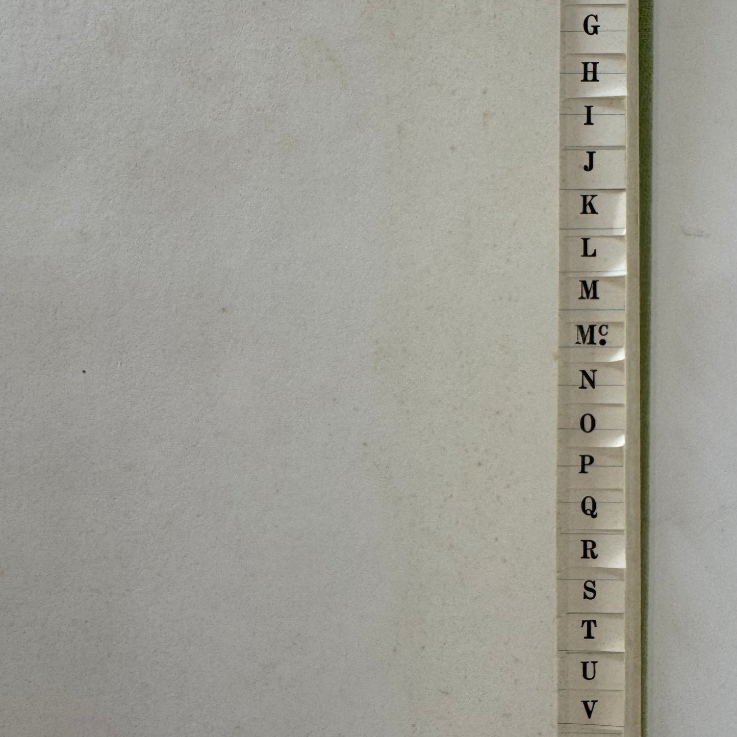 Vintage Federal Supply Service Record Book, 9.75 x 7.5 Inches, Alphabetical Index