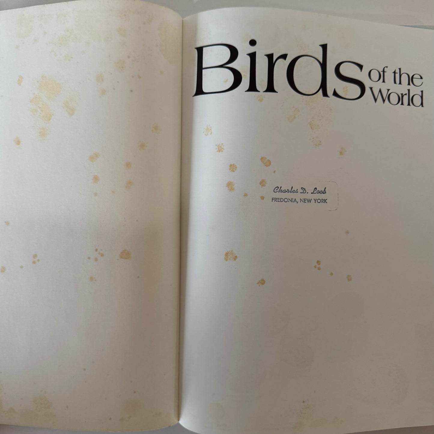 Birds of the World, Golden Press Oversized Hardcover 1983
