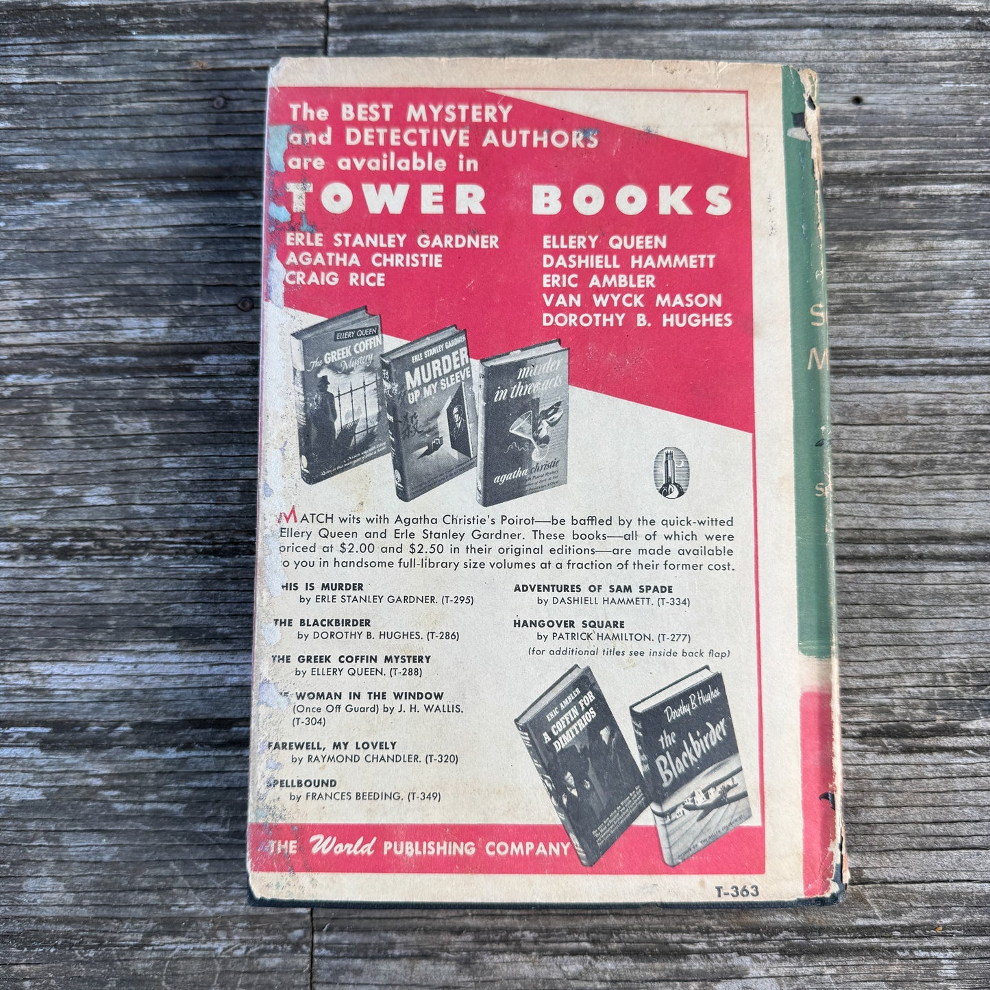 The Scarab Murder Case, S.S. Van Dine, 1945 Tower Books Edition, Hardcover