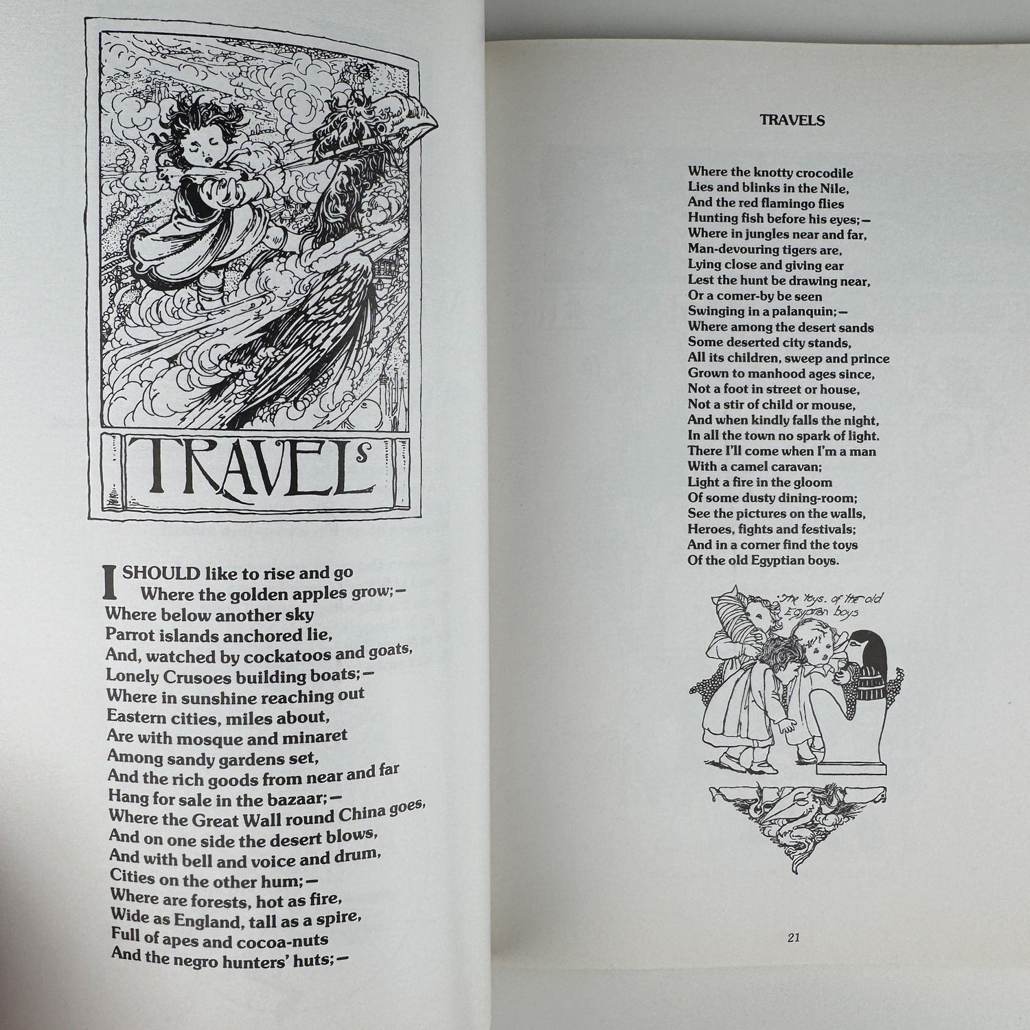 A Child's Garden of Verses, 1975, Green Tiger Press, Softcover - Pretty Old Books