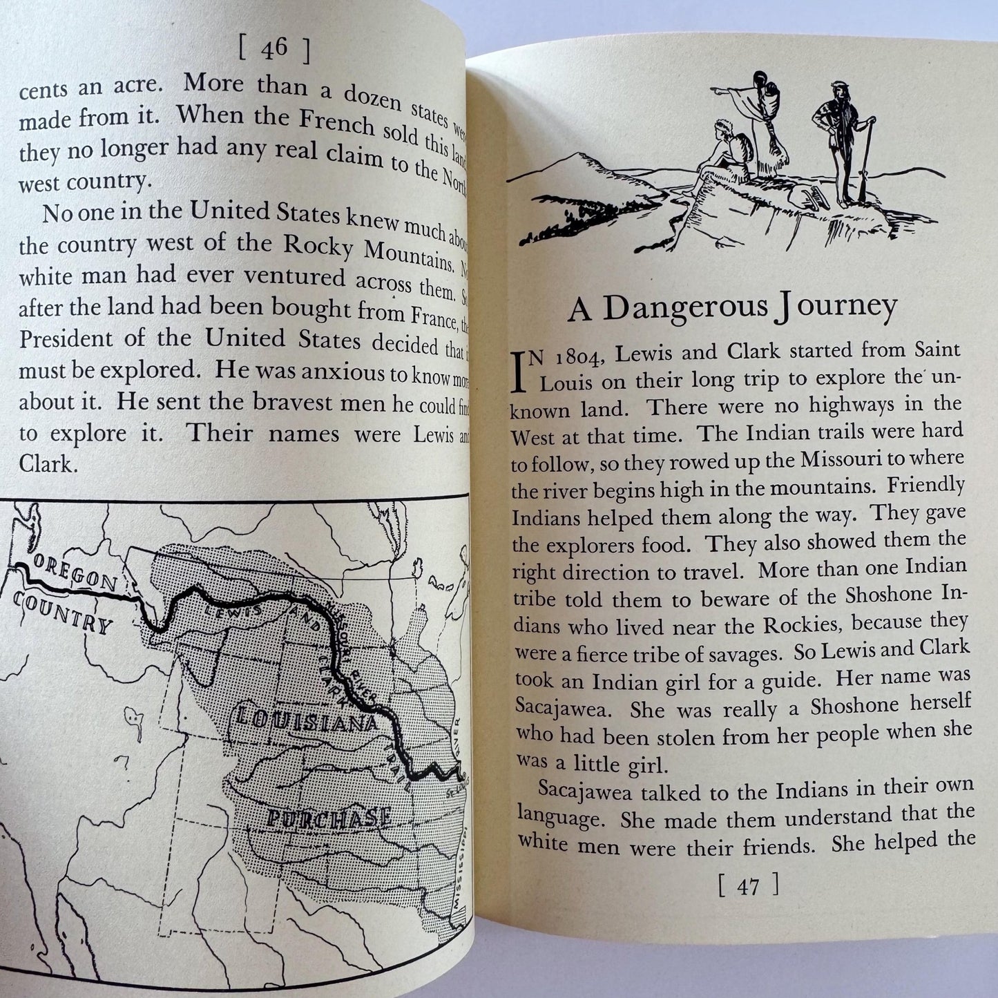 A Child's Story of Washington, 1938 History School Book, Beautiful Illustrations - Pretty Old Books