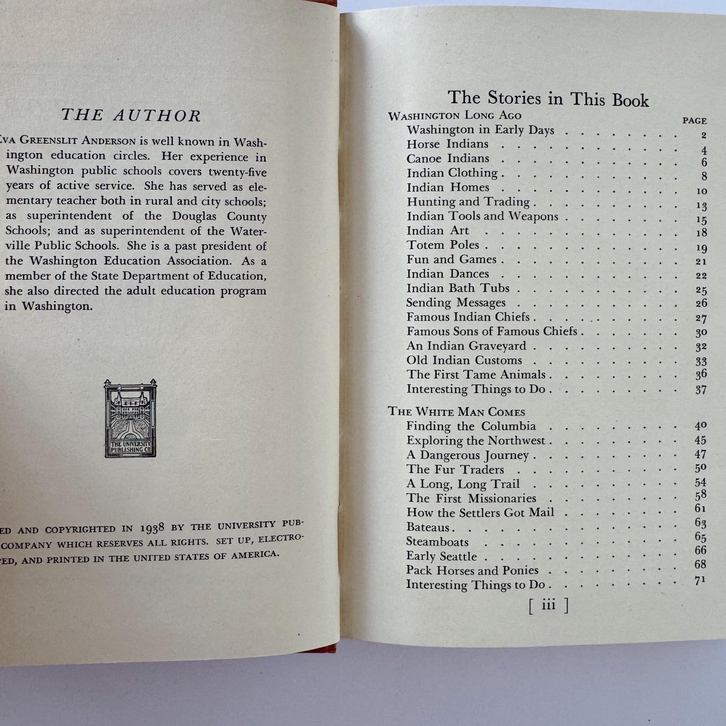 A Child's Story of Washington, 1938 History School Book, Beautiful Illustrations - Pretty Old Books