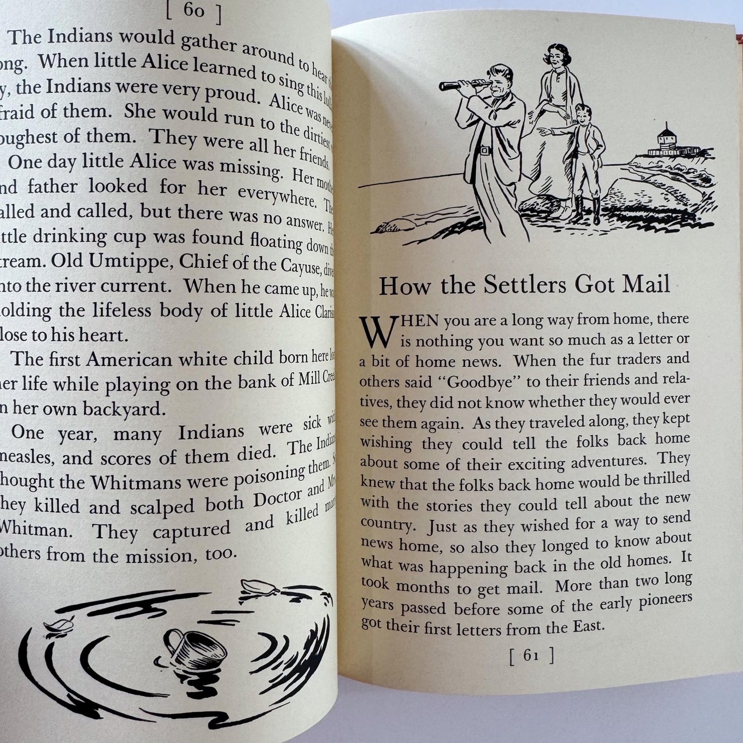 A Child's Story of Washington, 1938 History School Book, Beautiful Illustrations - Pretty Old Books