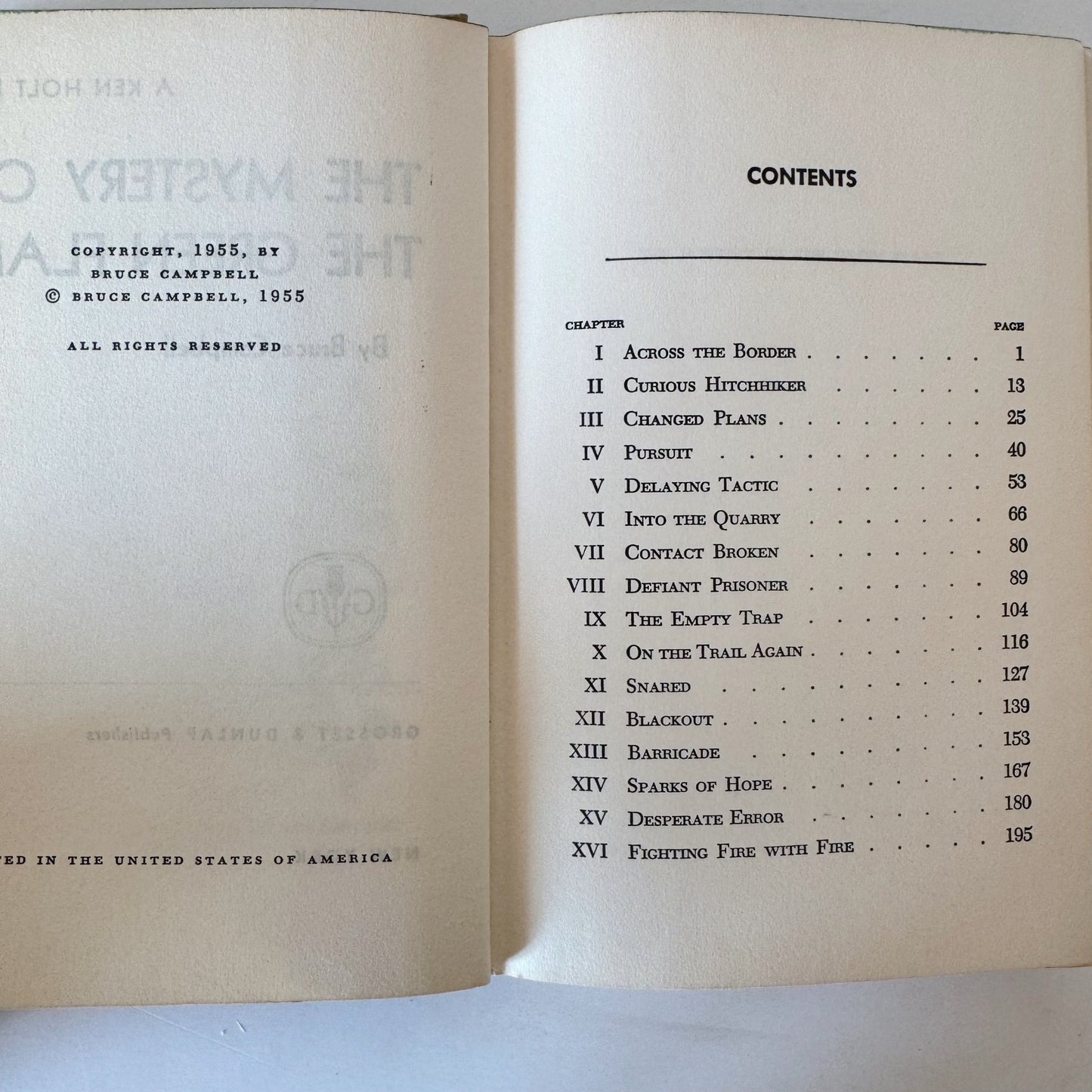 A Ken Holt Mystery, The Mystery of the Green Flame, 1955 Hardcover with Jacket - Pretty Old Books