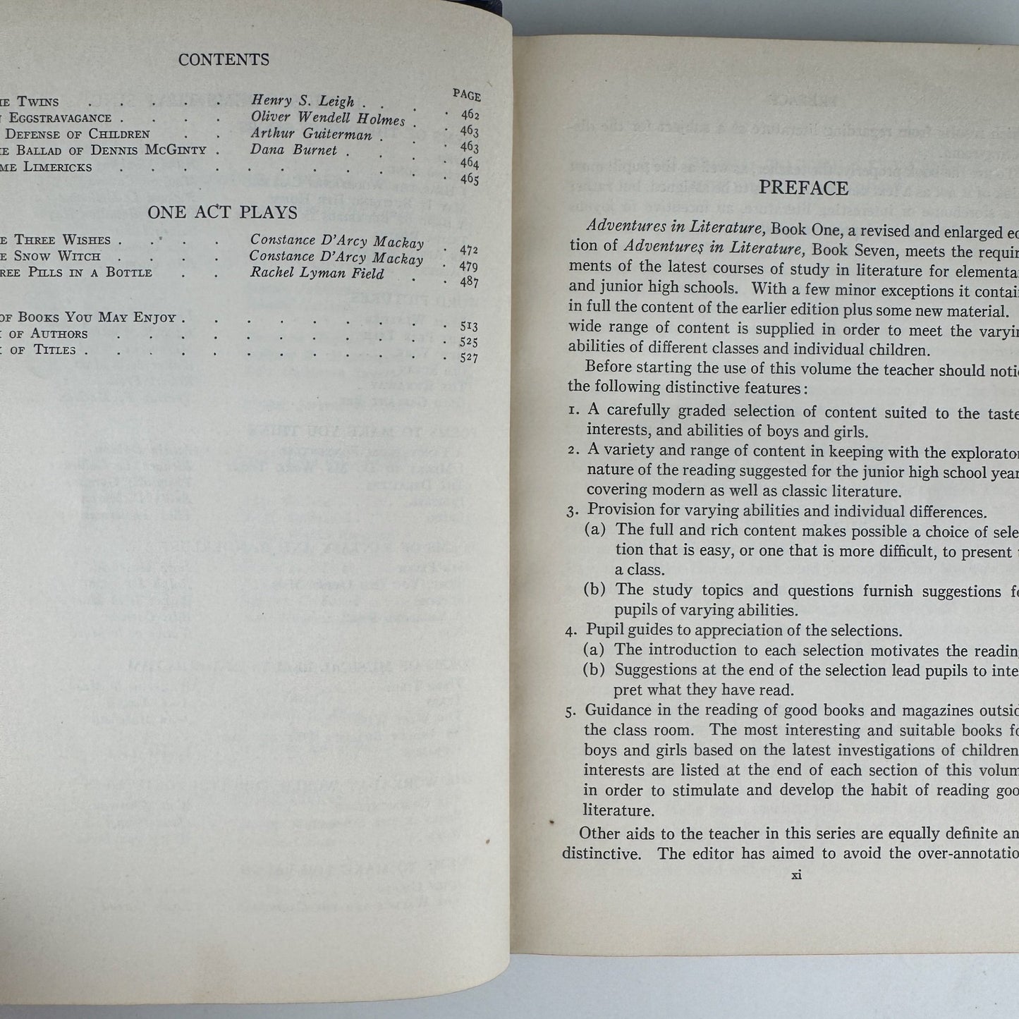 Adventures in Literature, Book One, 1937 - Pretty Old Books