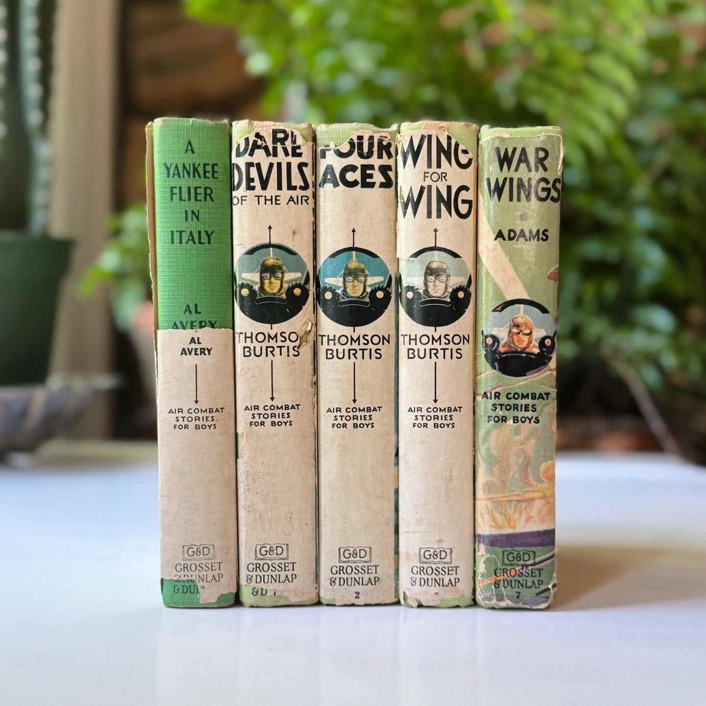 Air Combat Stories For Boys, Mid Century Children's Book Set - Pretty Old Books