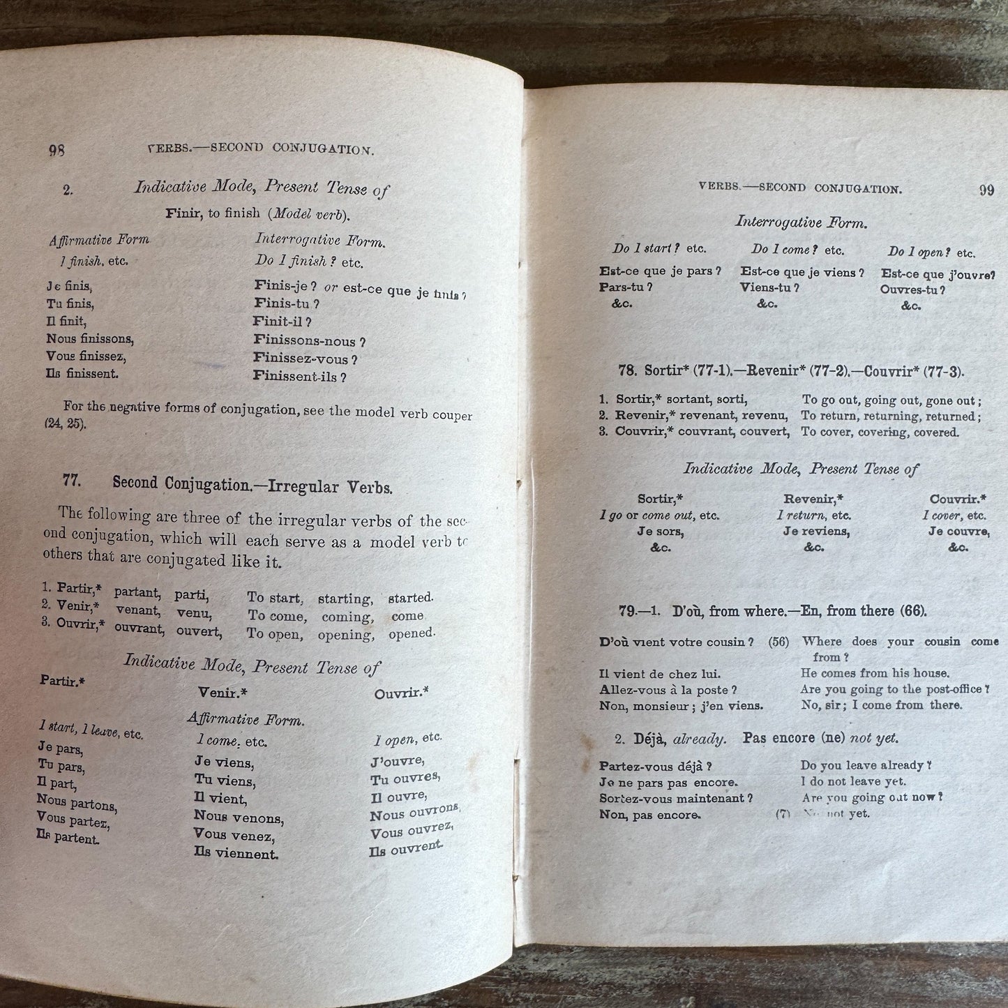 An Analytical and Practical French Grammar, 1880, Antique School Book - Pretty Old Books