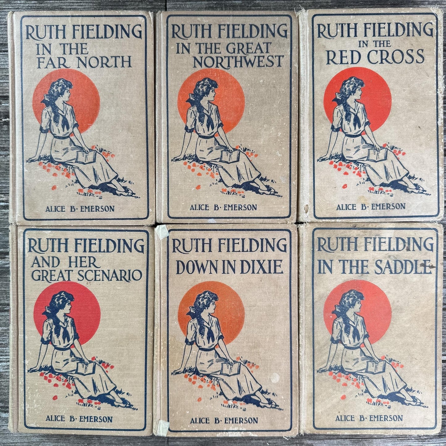 Antique 1920s Shabby Ruth Fielding Books for Girls - Pretty Old Books