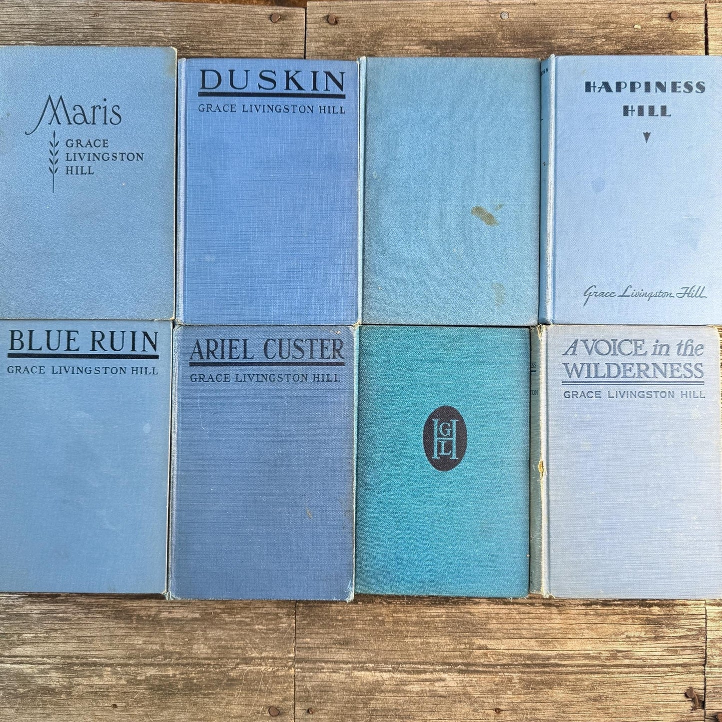 Antique Blue Grace Livingston Hill Book Bundle - Pretty Old Books