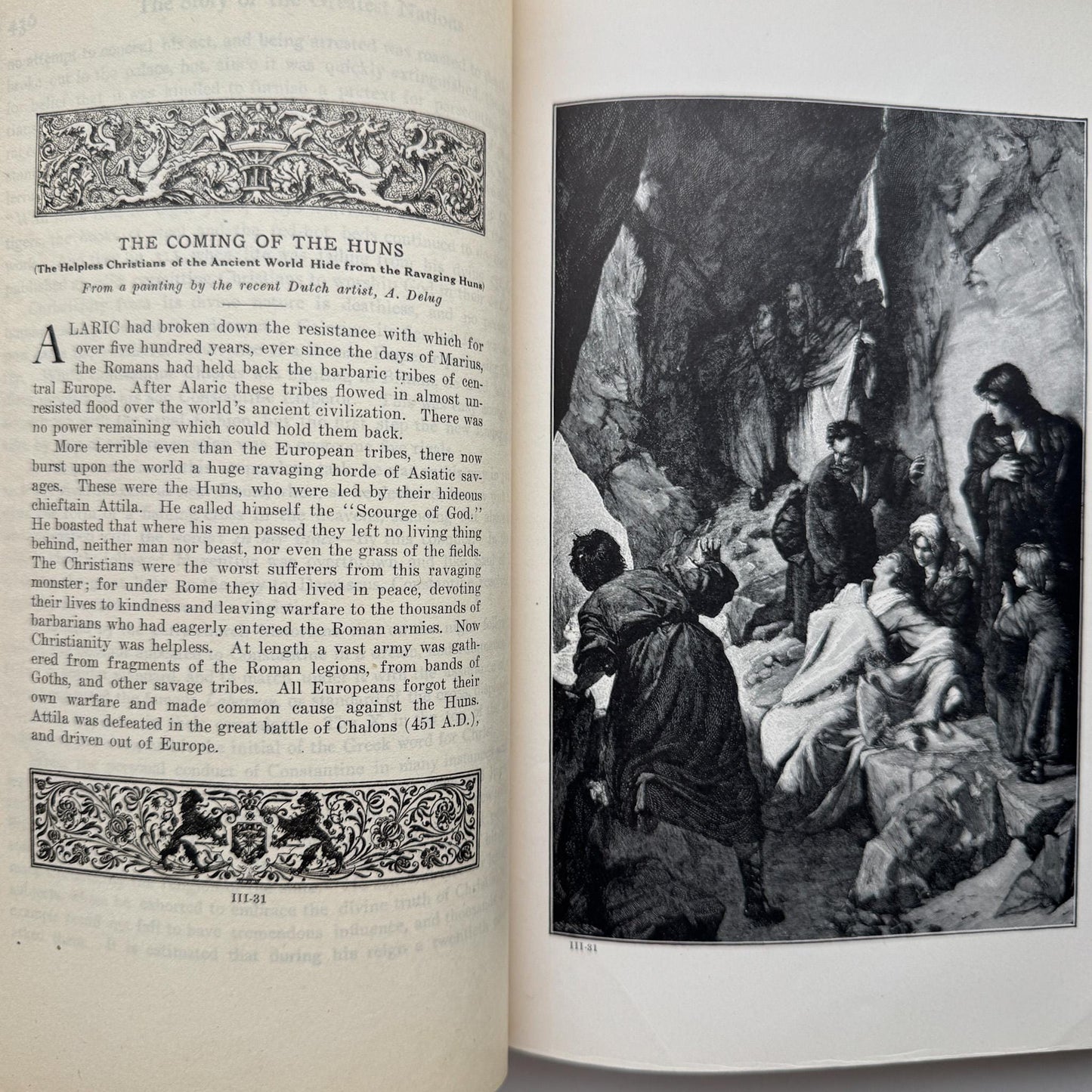 Antique Green Book Set, The Story of the Greatest Nations and The World's Famous Events, 1919 - Pretty Old Books