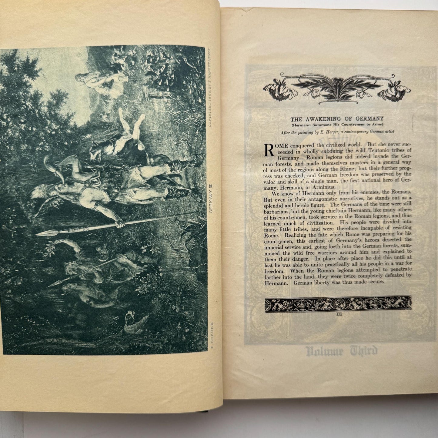 Antique Green Book Set, The Story of the Greatest Nations and The World's Famous Events, 1919 - Pretty Old Books